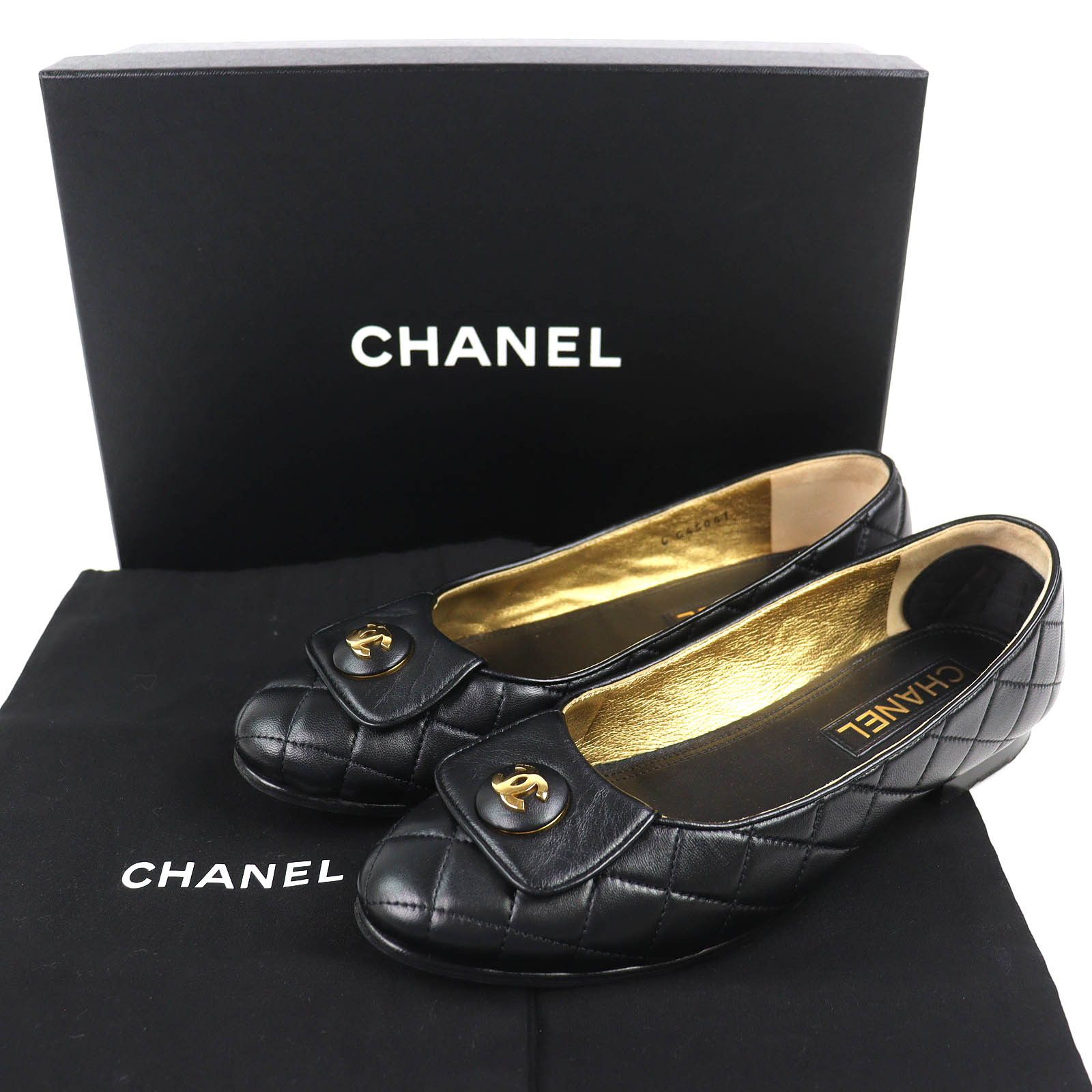 Chanel Chanel Chanel Matelass Leather Ballerina Flats Leather Shoes G45047 DUTY FREE for USA Size ONE SIZE - 2 Thumbnail