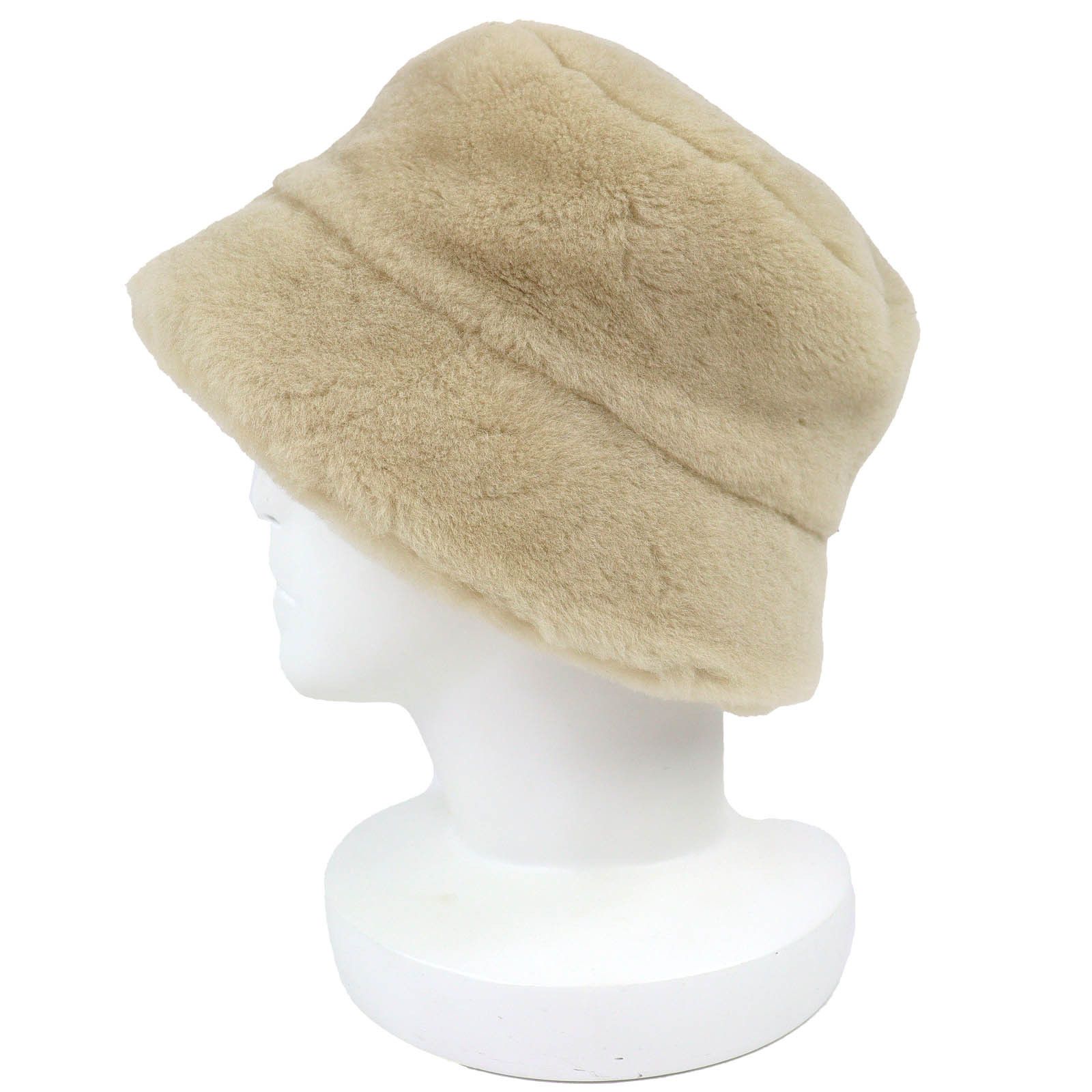 Prada Prada Prada Triangle logo Sheepskin Bucket Hat Fur Hats 1HC137 DUTY FREE for USA Size ONE SIZE - 2 Thumbnail