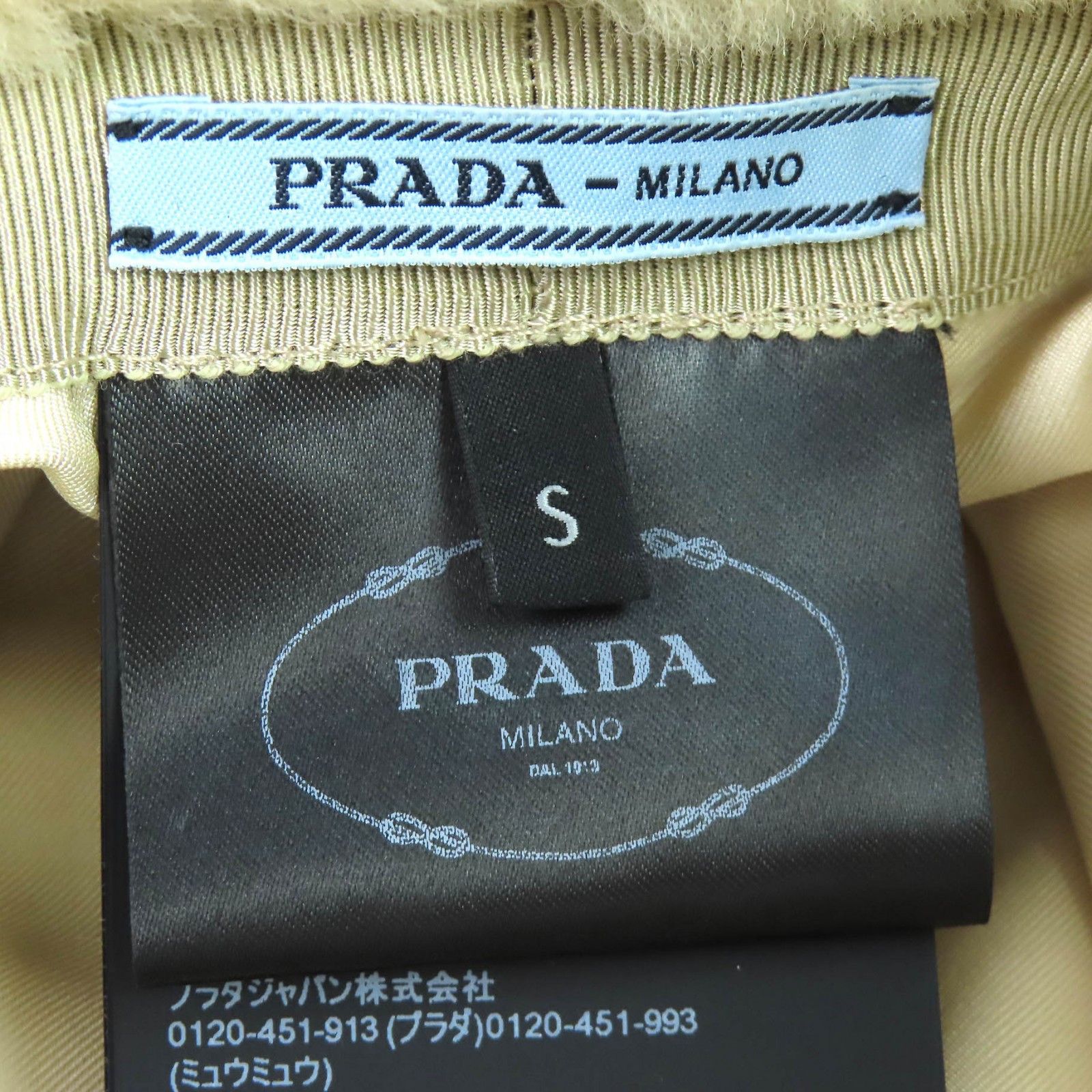 Prada Prada Prada Triangle logo Sheepskin Bucket Hat Fur Hats 1HC137 DUTY FREE for USA Size ONE SIZE - 7 Thumbnail