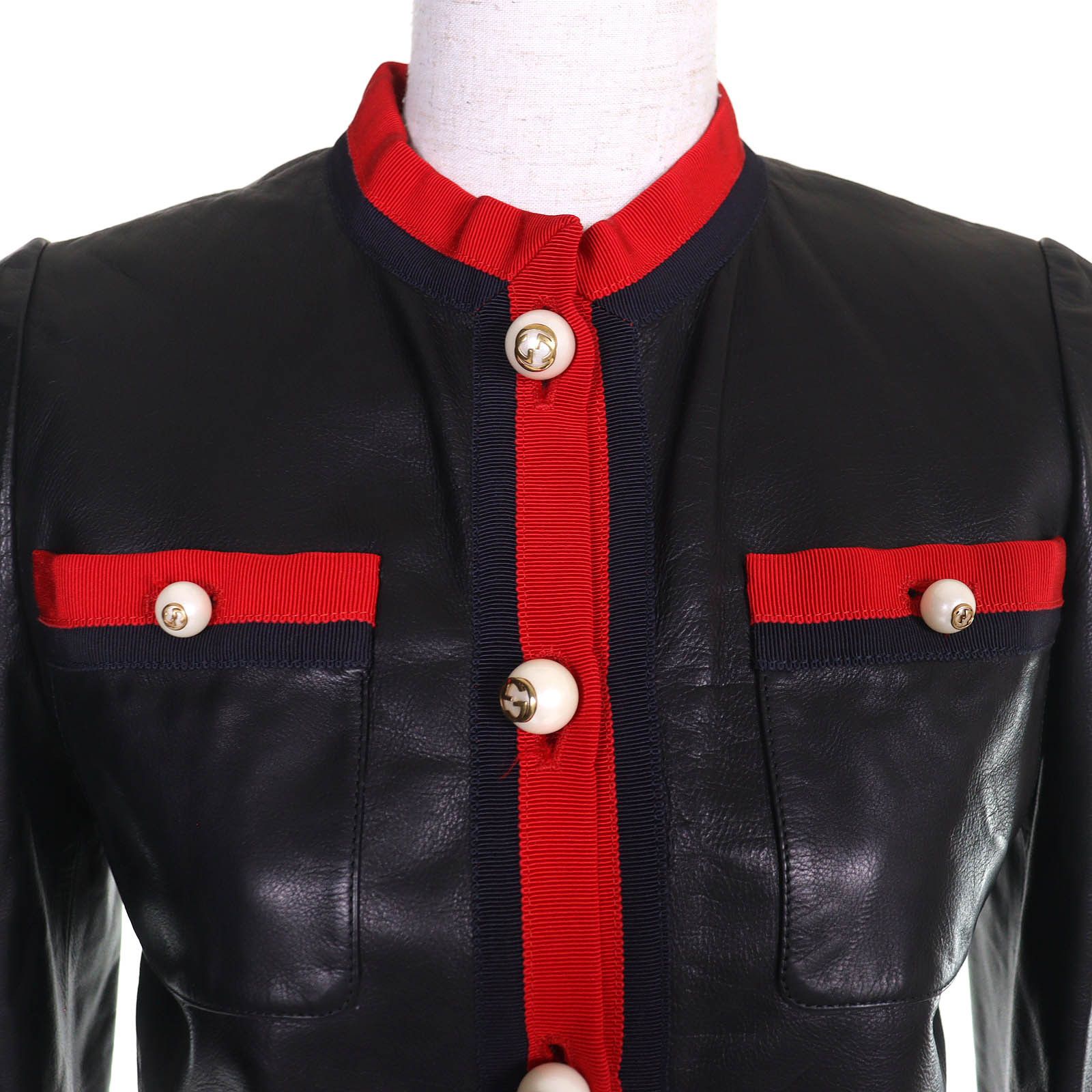 Gucci Gucci Gucci Leather Jacket Leather Outerwear DUTY FREE for USA Size ONE SIZE - 4 Thumbnail