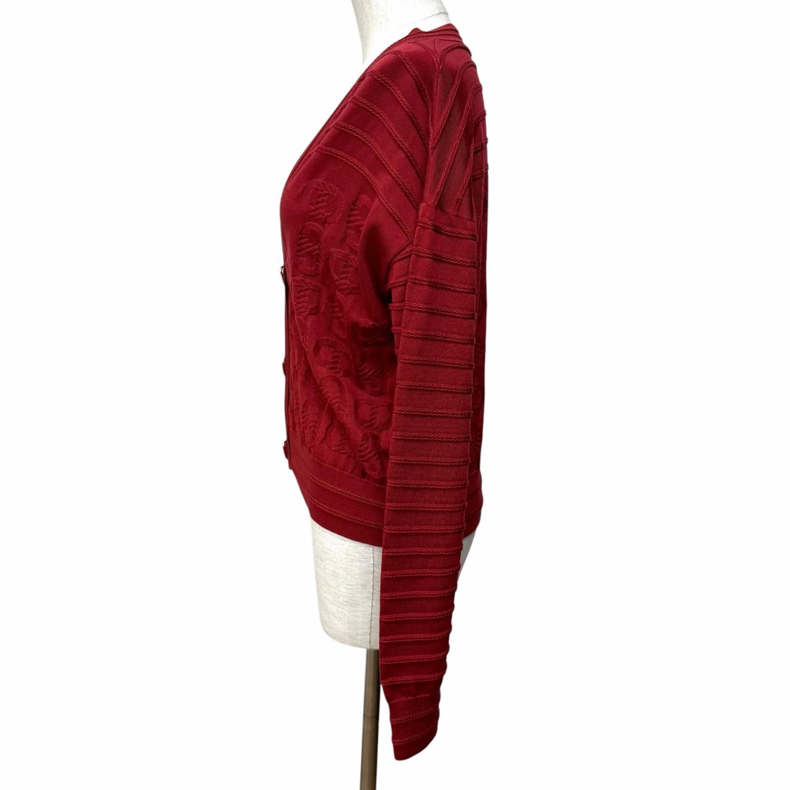 Hermes Hermes Hermes Chaine dAncre Silk Knit Cardigan Textile Tops DUTY FREE for USA Size ONE SIZE - 2 Thumbnail