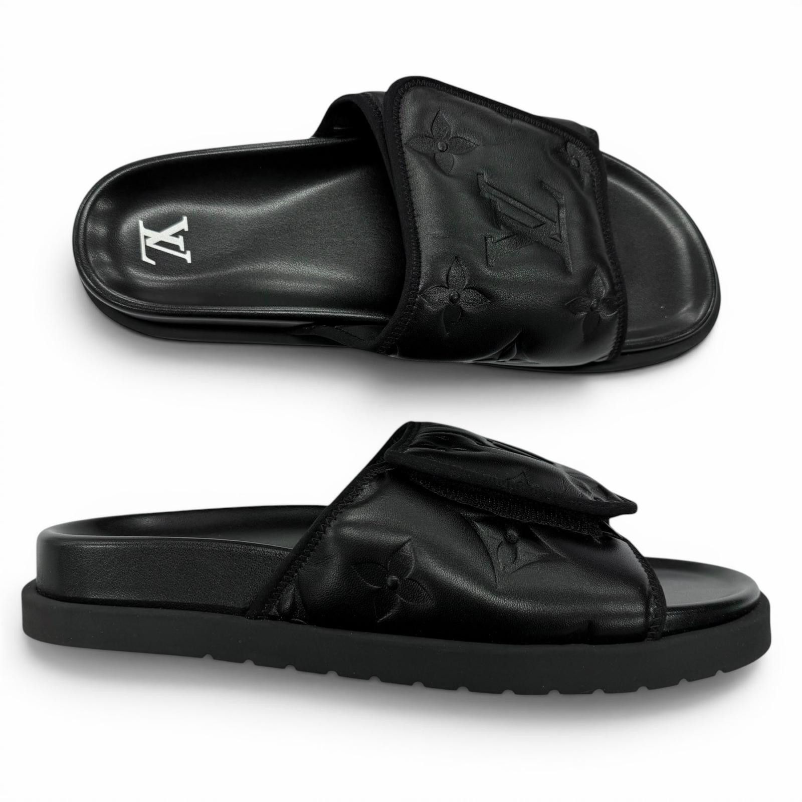 Louis Vuitton Louis Vuitton Louis Vuitton Miami Line Leather Mules Leather Shoes DUTY FREE for USA Size ONE SIZE - 5 Thumbnail