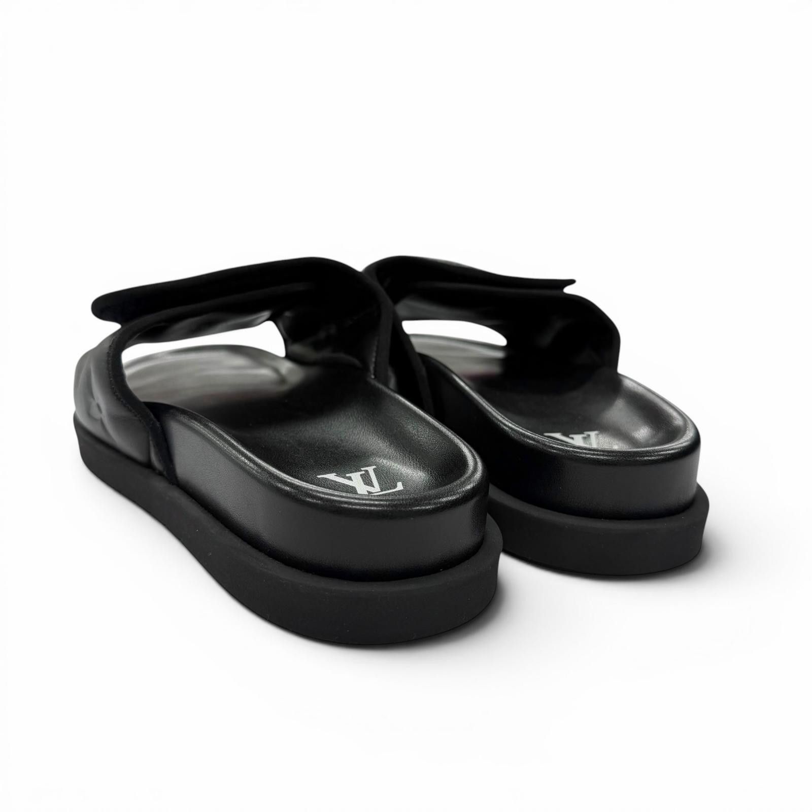Louis Vuitton Louis Vuitton Louis Vuitton Miami Line Leather Mules Leather Shoes DUTY FREE for USA Size ONE SIZE - 3 Thumbnail