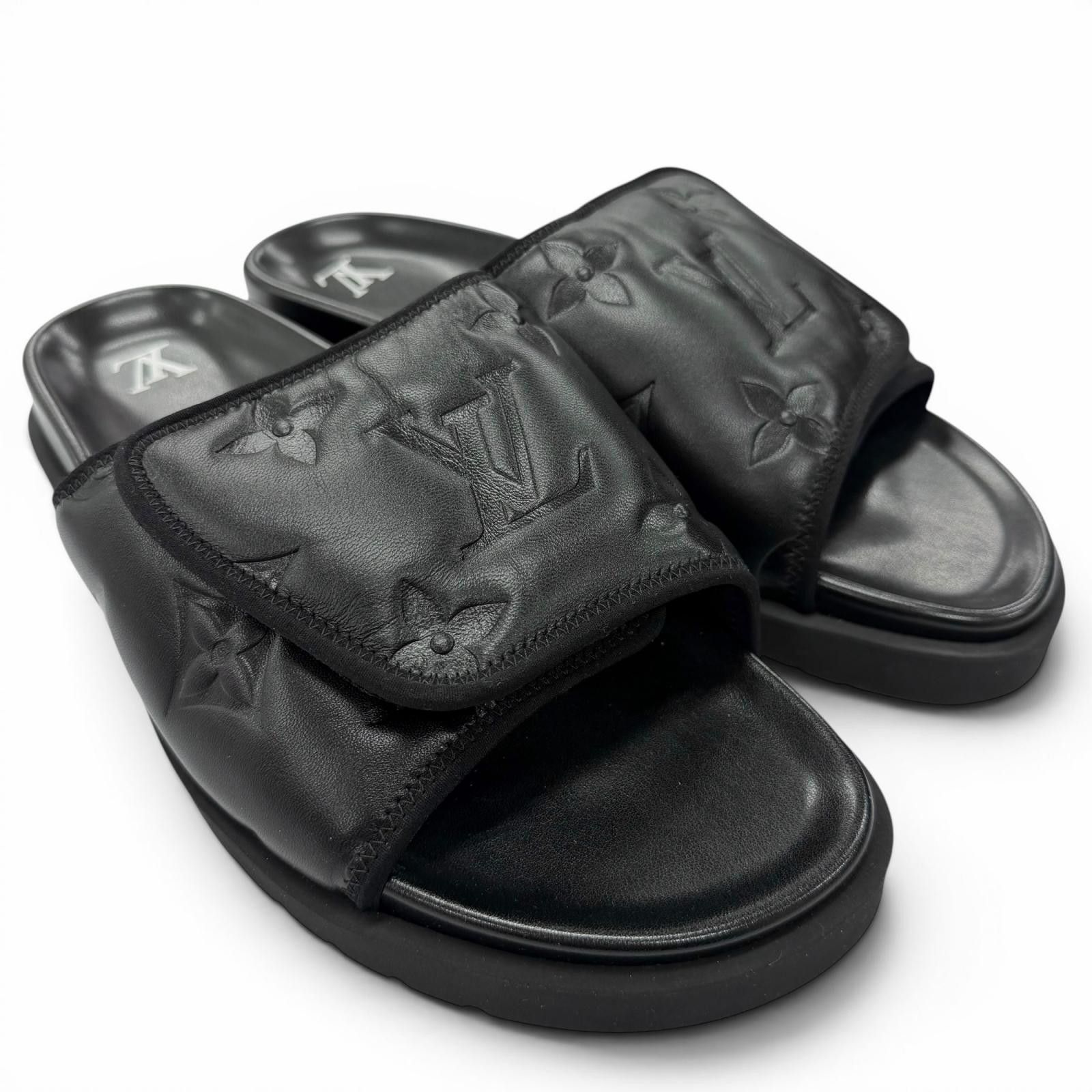 Louis Vuitton Louis Vuitton Louis Vuitton Miami Line Leather Mules Leather Shoes DUTY FREE for USA Size ONE SIZE - 2 Thumbnail