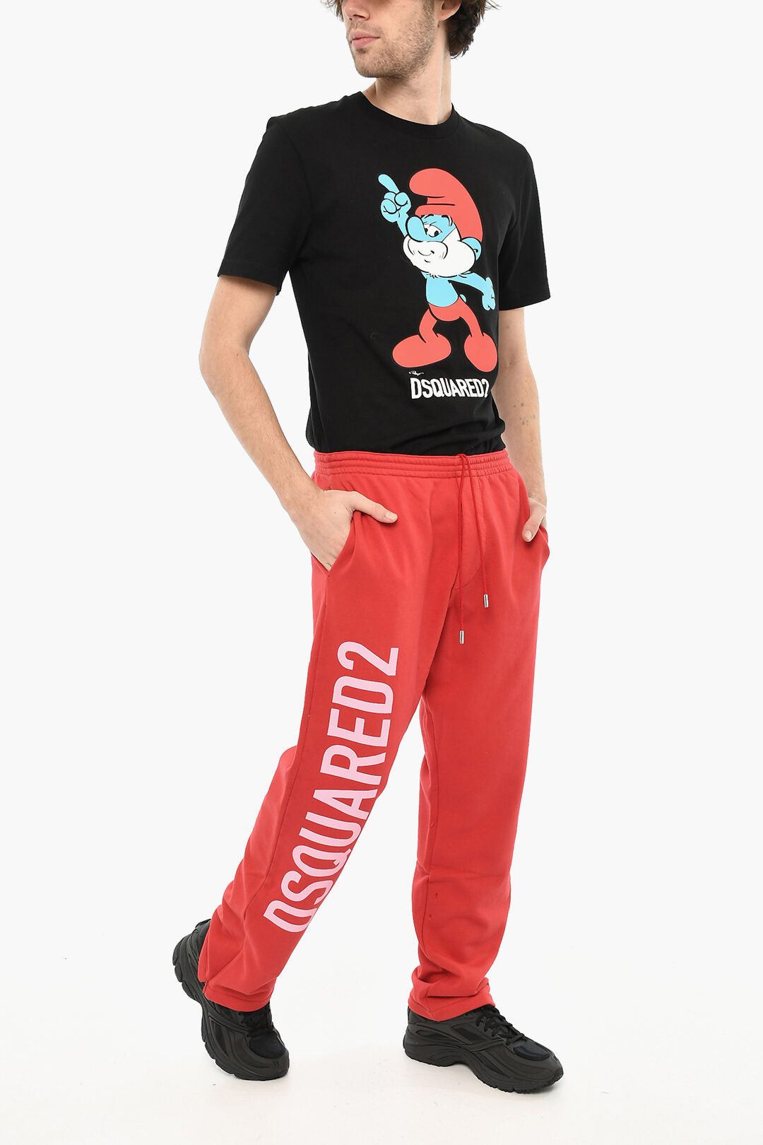 Dsquared2 Brushed-Cotton Joggers with Side Logo Size US 31 - 4 Thumbnail