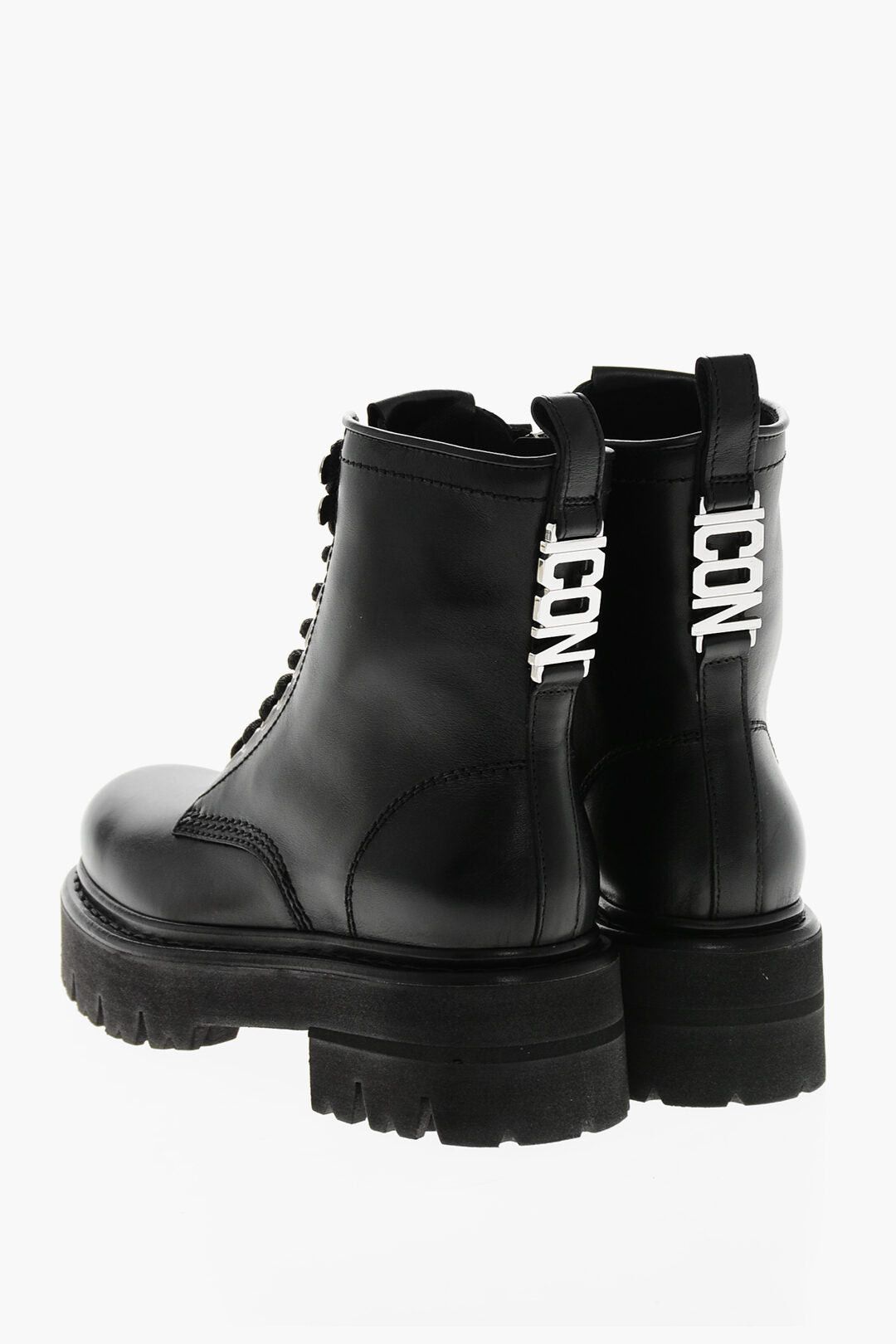 Dsquared2 Leather Combat Boots ICON With Inner Zip Size US 10 / IT 40 - 2 Thumbnail