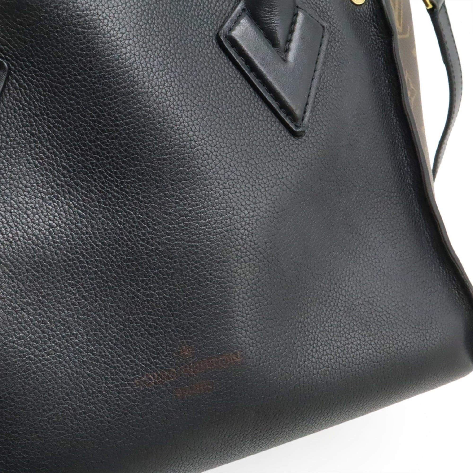 Louis Vuitton Louis Vuitton Monogram On My Side MM Handbag Shoulder Bag Leather Noir Black M53823 Size ONE SIZE - 10 Thumbnail