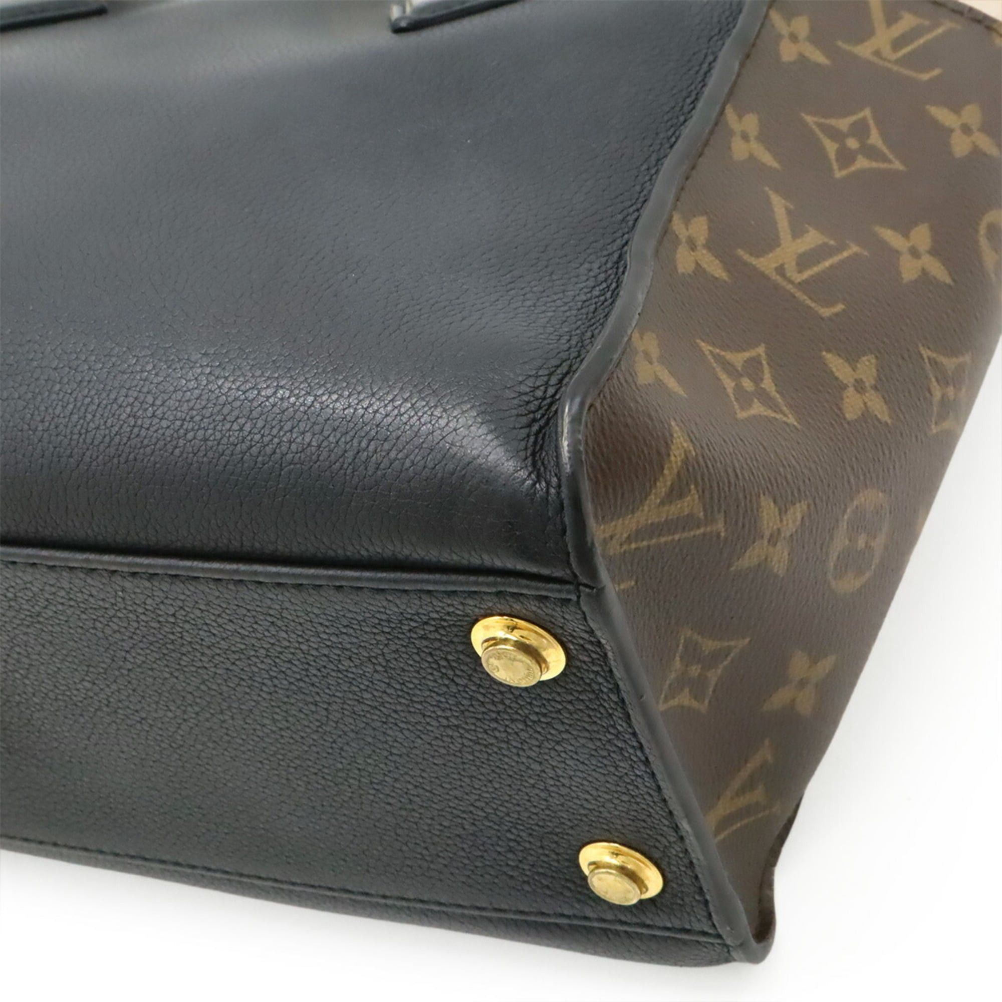 Louis Vuitton Louis Vuitton Monogram On My Side MM Handbag Shoulder Bag Leather Noir Black M53823 Size ONE SIZE - 4 Thumbnail
