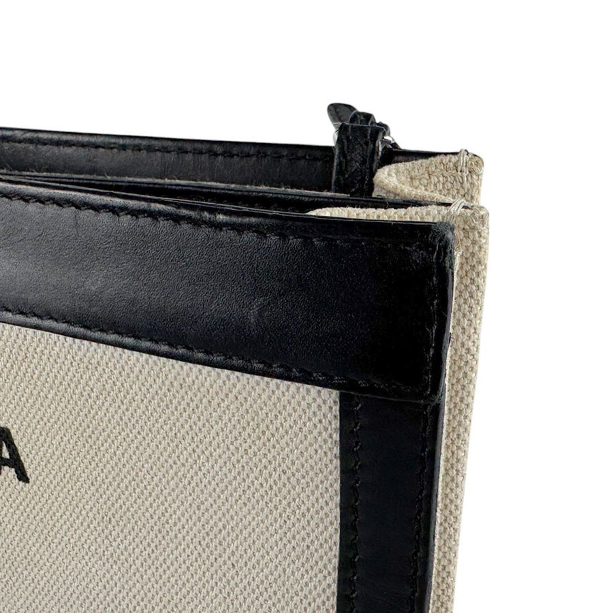 Balenciaga Balenciaga Shoulder Bag Navy Pochette Canvas Leather Black Ivory Women's z9533 Size ONE SIZE - 8 Thumbnail