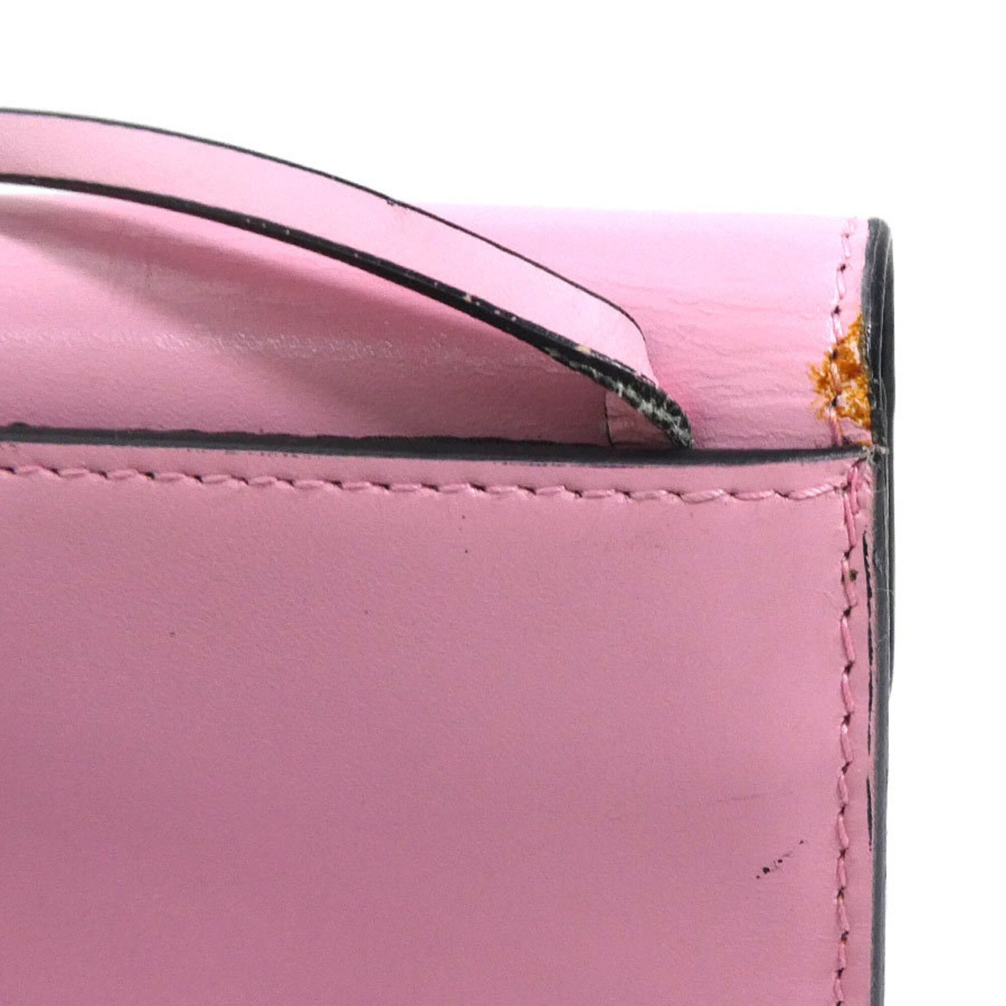 Prada Prada Pochette Leather Pink Silver Women's e61826a Size ONE SIZE - 10 Thumbnail