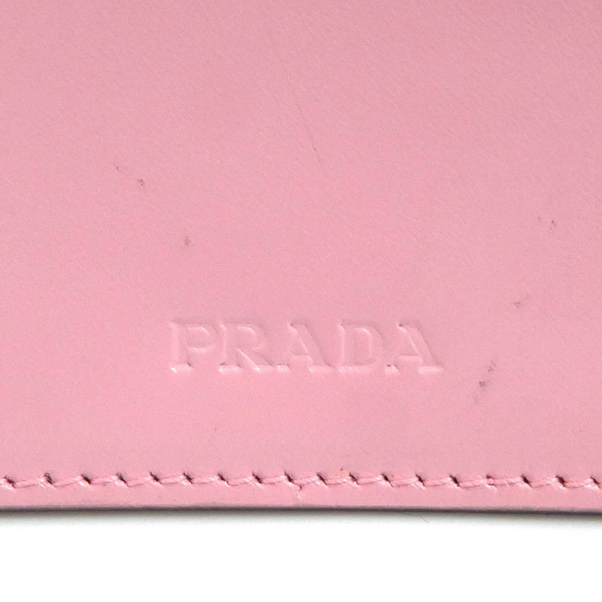 Prada Prada Pochette Leather Pink Silver Women's e61826a Size ONE SIZE - 13 Thumbnail