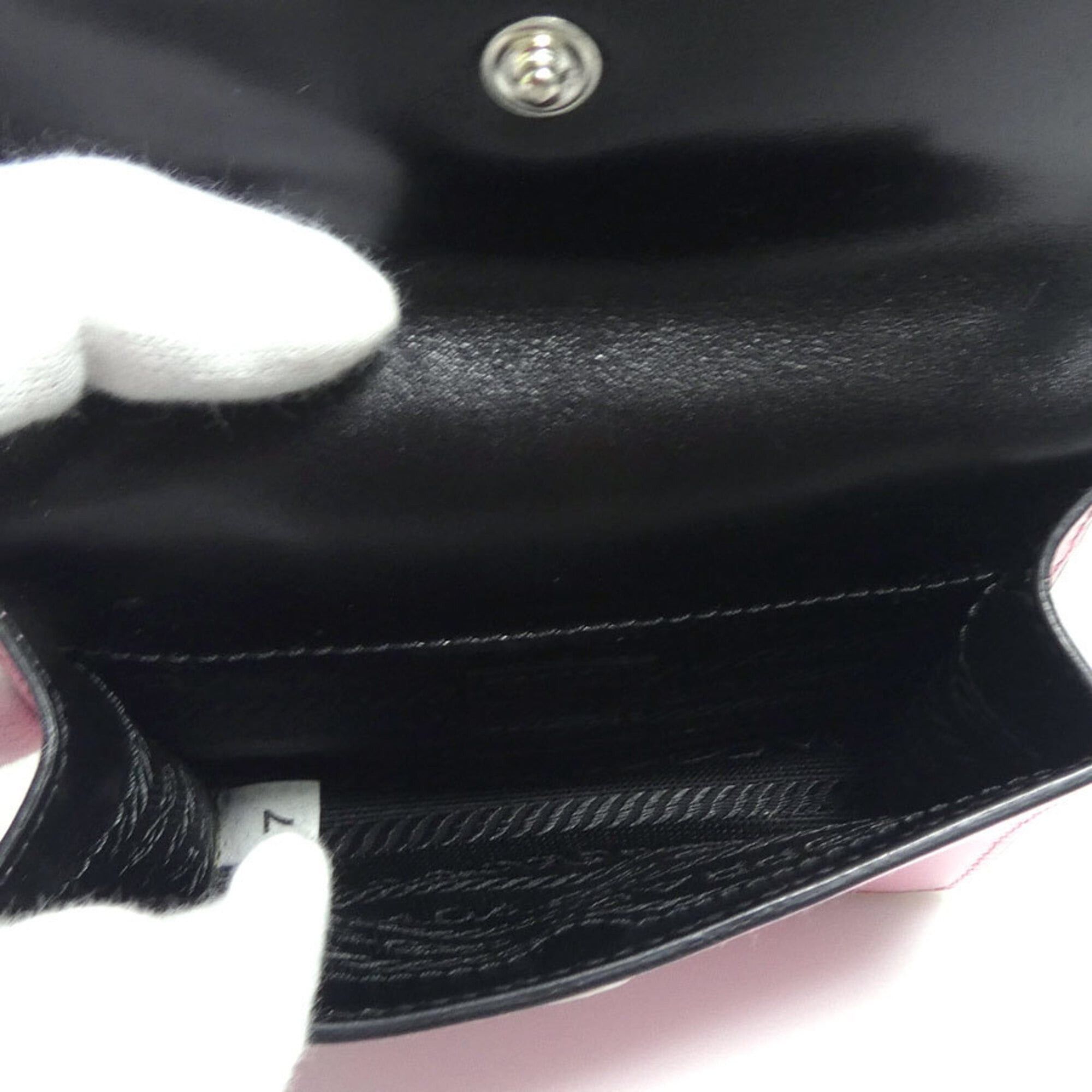 Prada Prada Pochette Leather Pink Silver Women's e61826a Size ONE SIZE - 5 Thumbnail