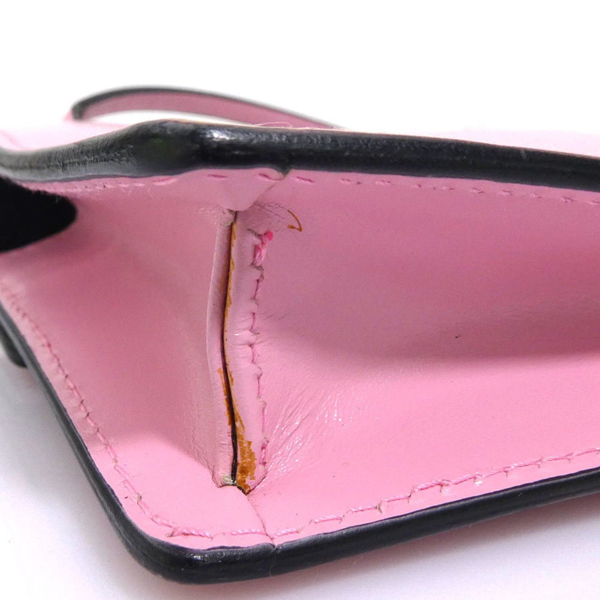Prada Prada Pochette Leather Pink Silver Women's e61826a Size ONE SIZE - 11 Thumbnail