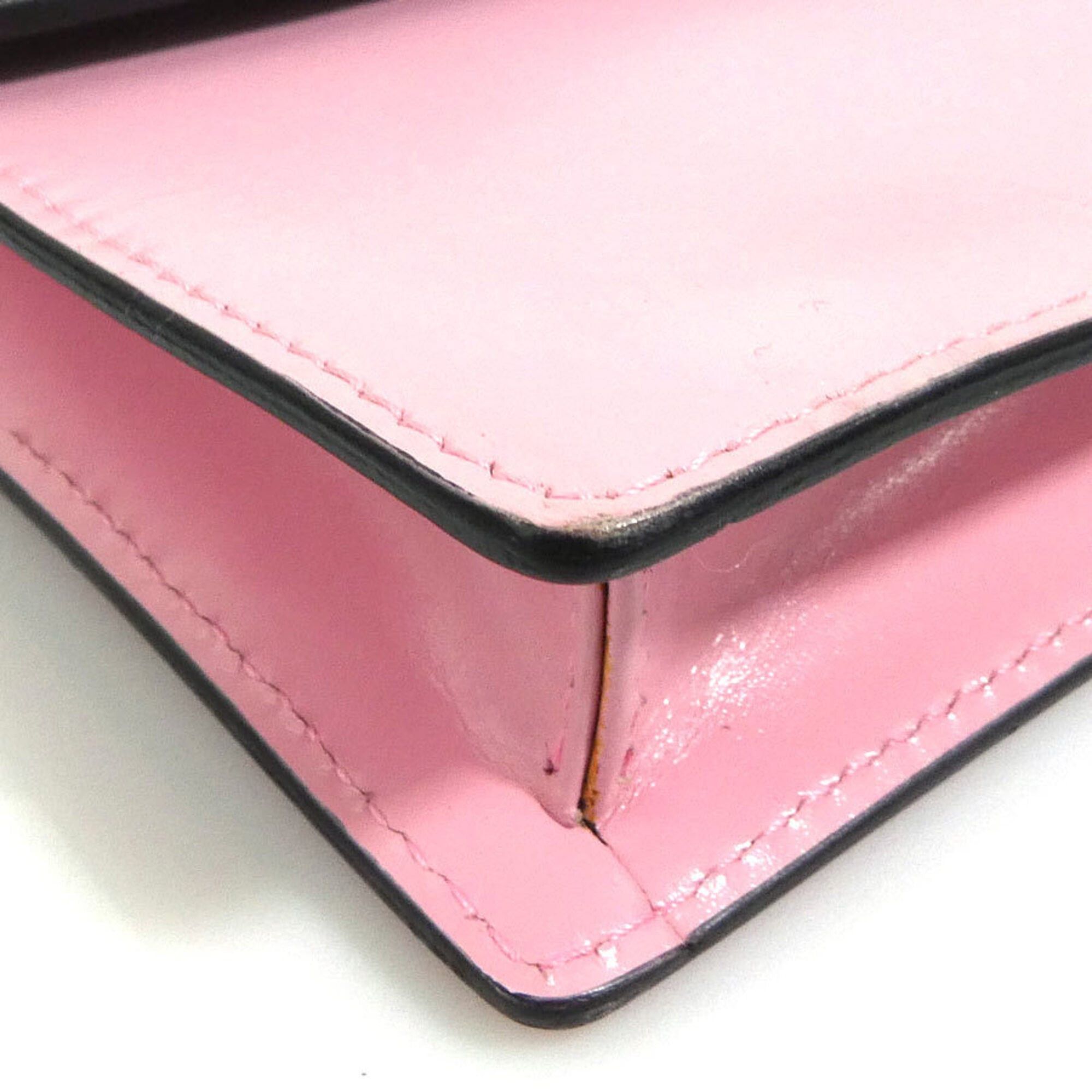 Prada Prada Pochette Leather Pink Silver Women's e61826a Size ONE SIZE - 7 Thumbnail