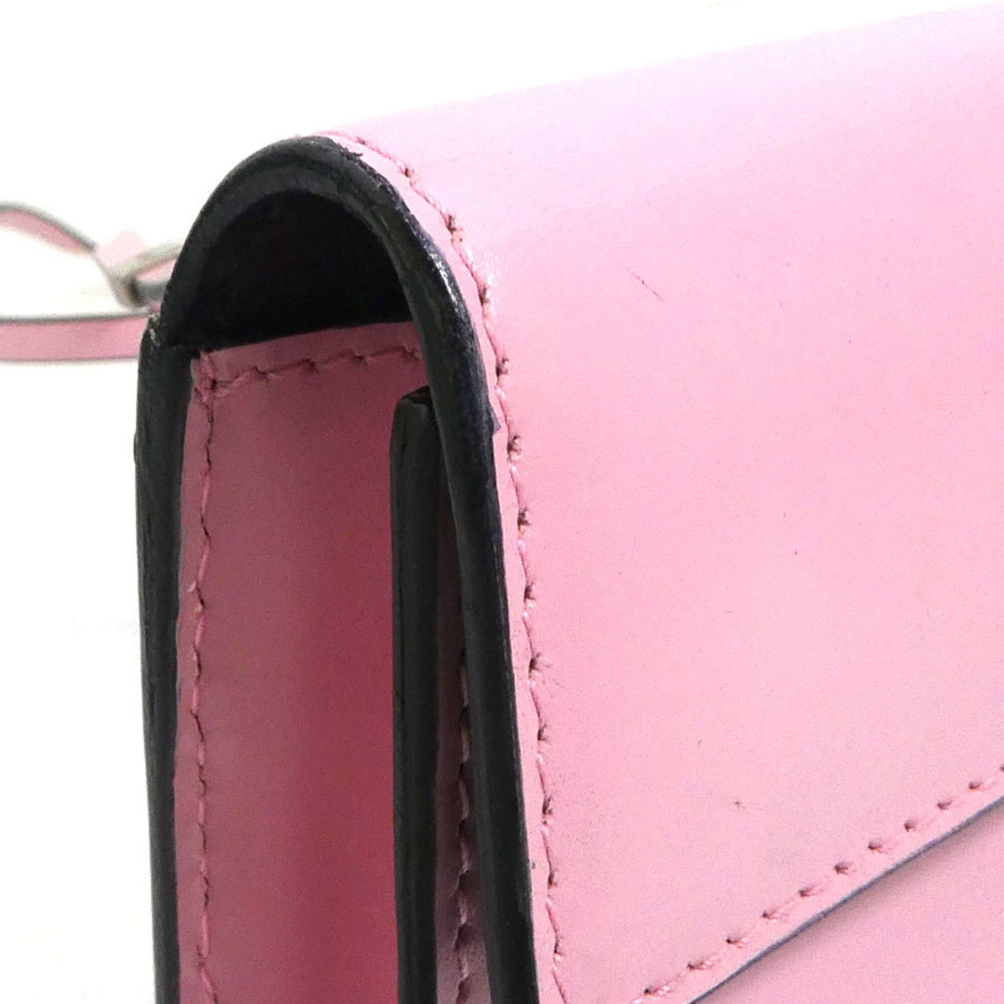 Prada Prada Pochette Leather Pink Silver Women's e61826a Size ONE SIZE - 6 Thumbnail