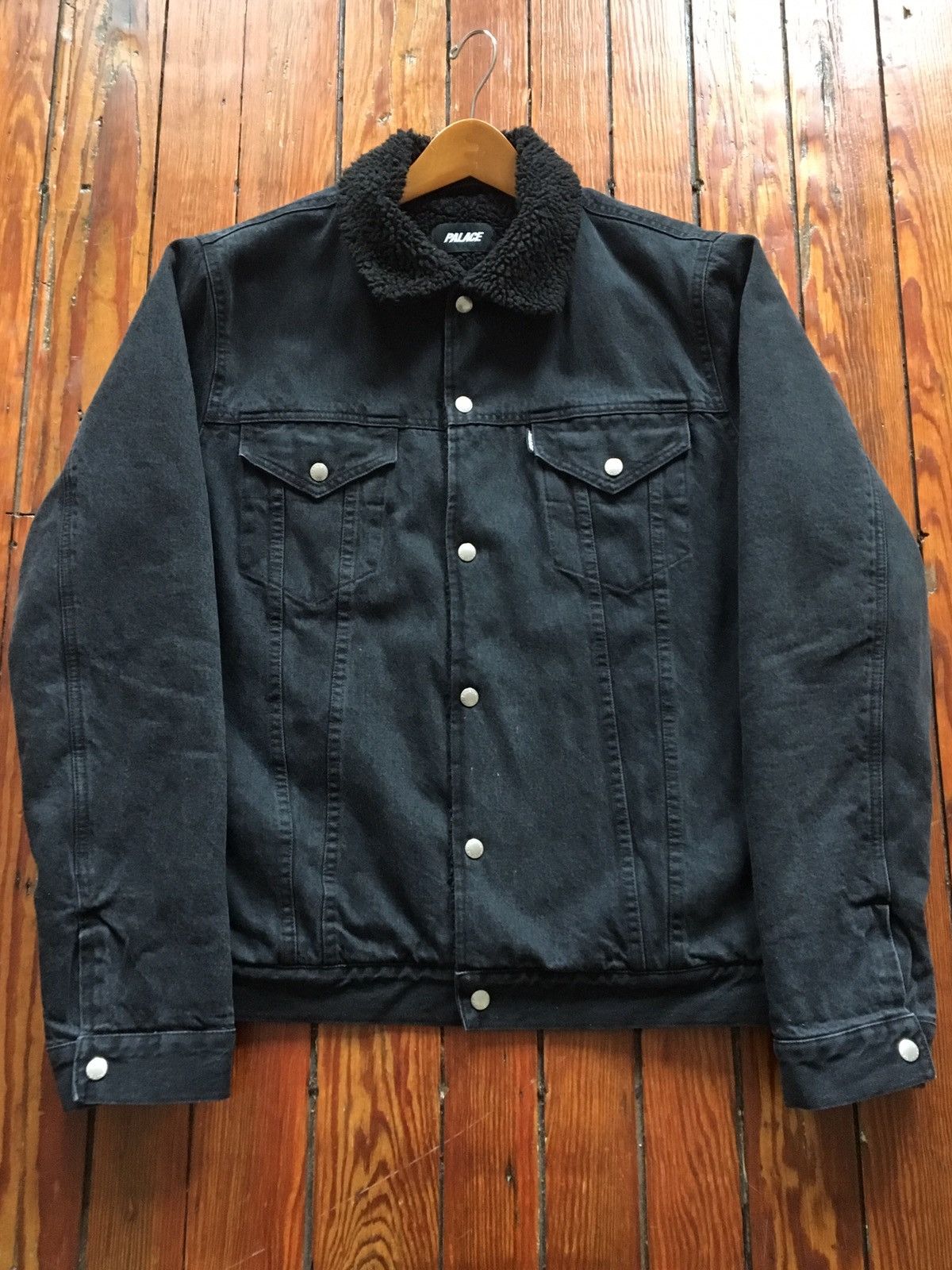 Palace funder shearling jacket shop