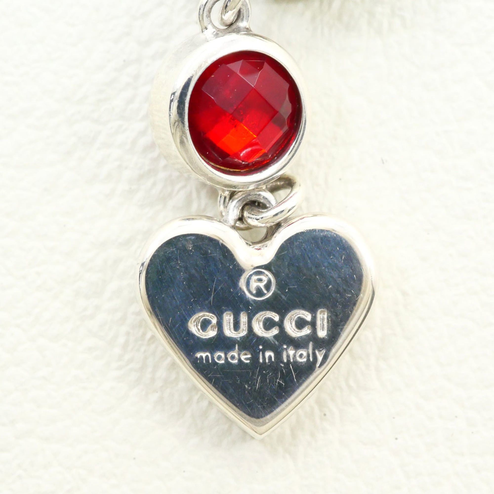 Gucci Gucci silver necklace with red topaz, total weight 6.4g, 41cm length, like new, free gift wrapping. Size ONE SIZE - 4 Thumbnail