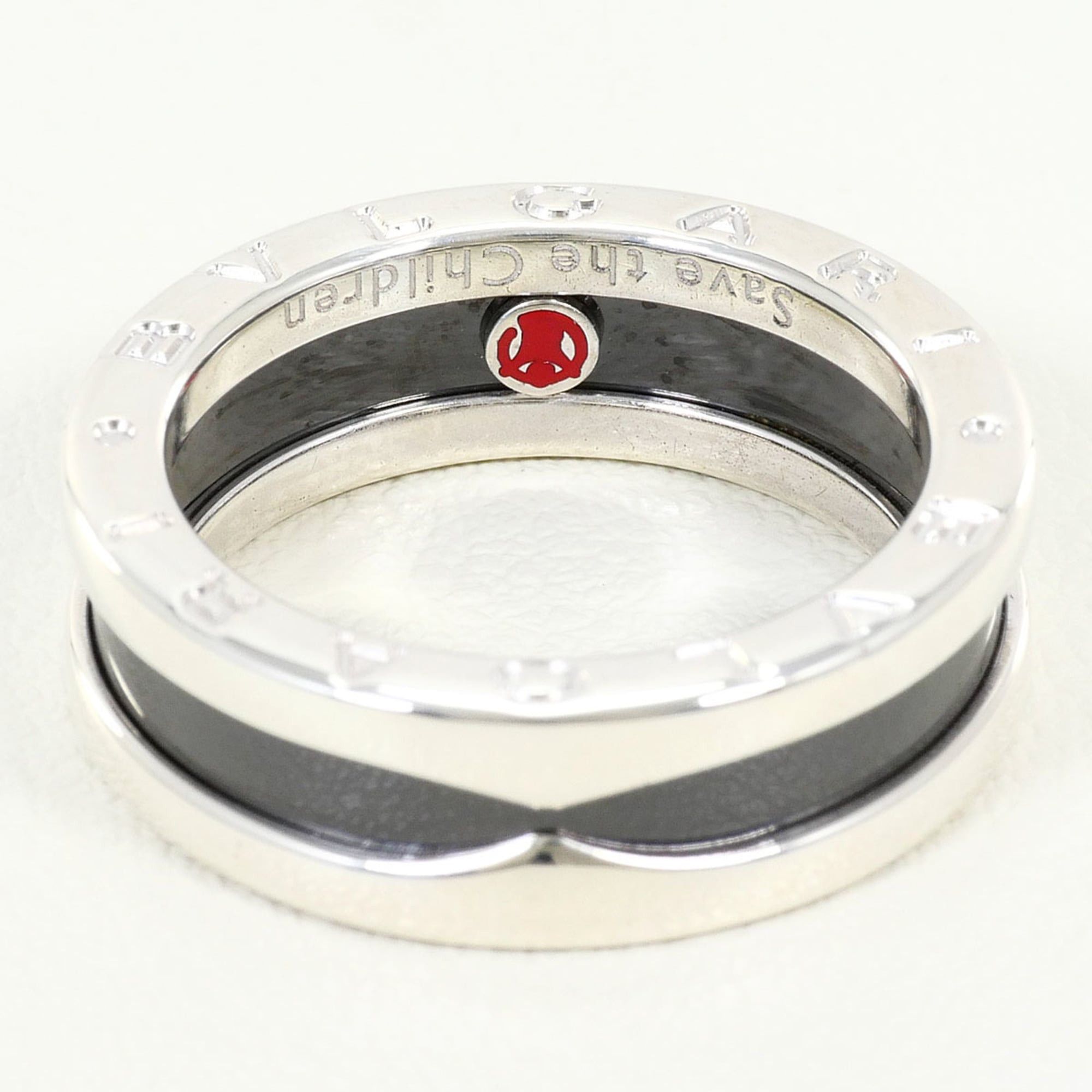 Bvlgari BVLGARI Save the Children Silver Ceramic Ring, Size 1, Total Weight 6.3g, Like New, Gift Wrapping Available. Size ONE SIZE - 3 Thumbnail