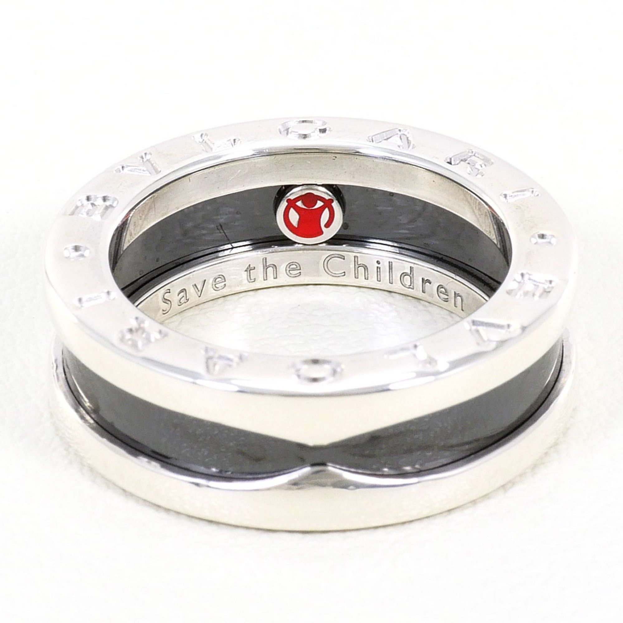 Bvlgari BVLGARI Save the Children Silver Ceramic Ring, Total Weight 6.1g, Like New, Gift Wrapping Available. Size ONE SIZE - 3 Thumbnail