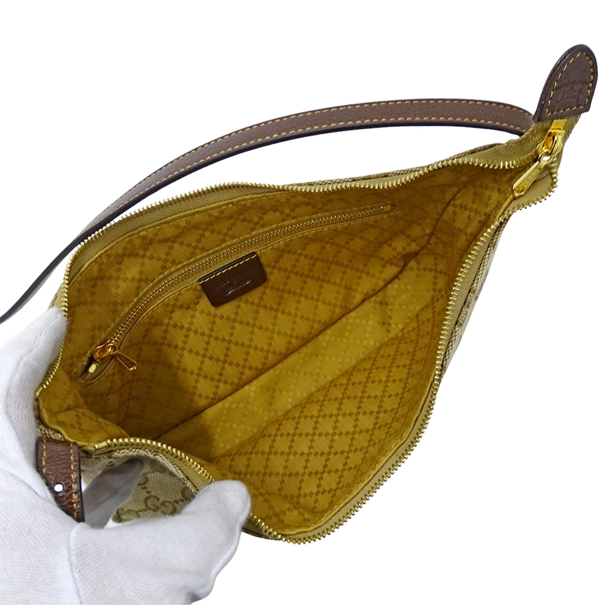 Gucci Gucci handbag for women, brand name shoulder bag, 2-way, Lunetta GG Supreme, beige/brown, 863406, mini bag Size ONE SIZE - 5 Thumbnail