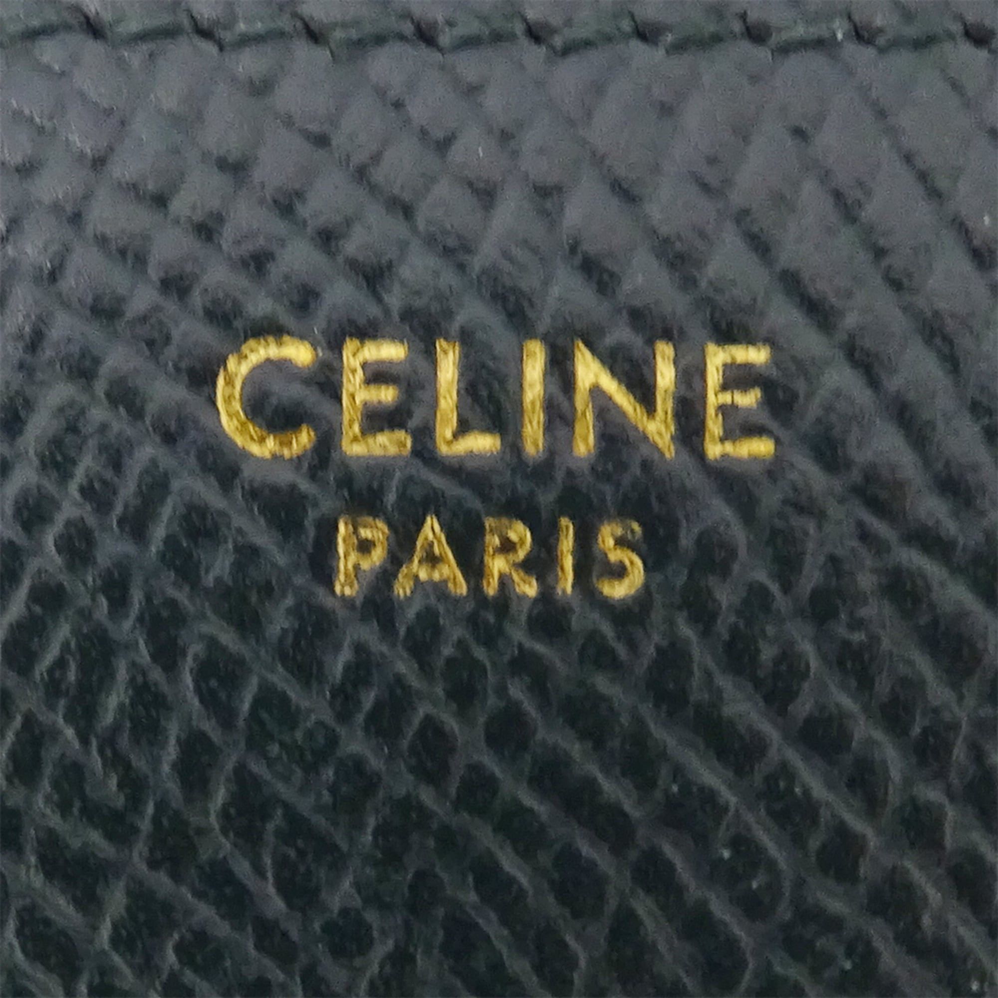 Celine Celine wallet for women and men, brand name, long wallet, leather, moss green, round zipper. Size ONE SIZE - 6 Thumbnail
