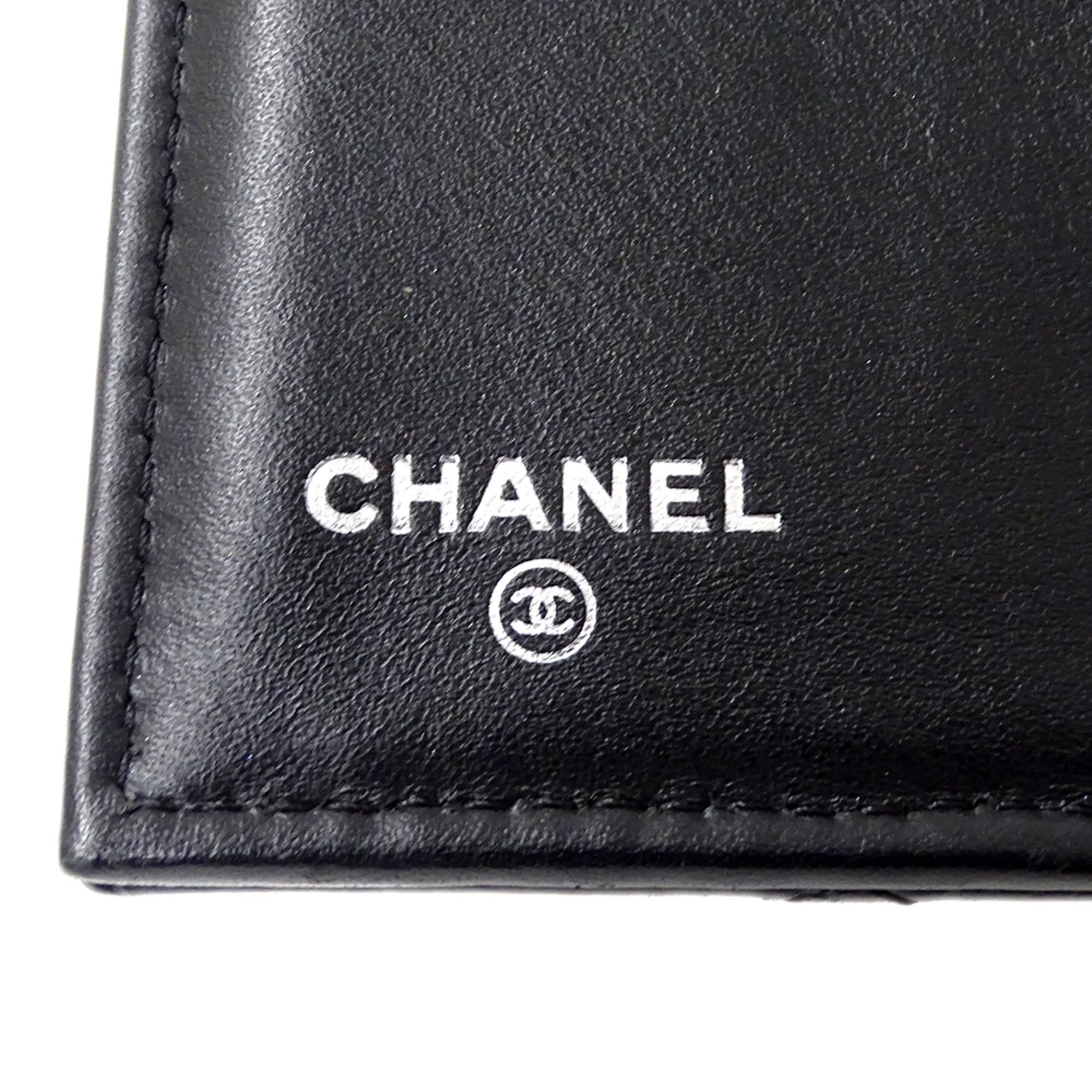Chanel Chanel Matelassé Women's Tri-fold Wallet, Caviar Leather, Black with Silver Hardware, Mini Wallet Size ONE SIZE - 5 Thumbnail