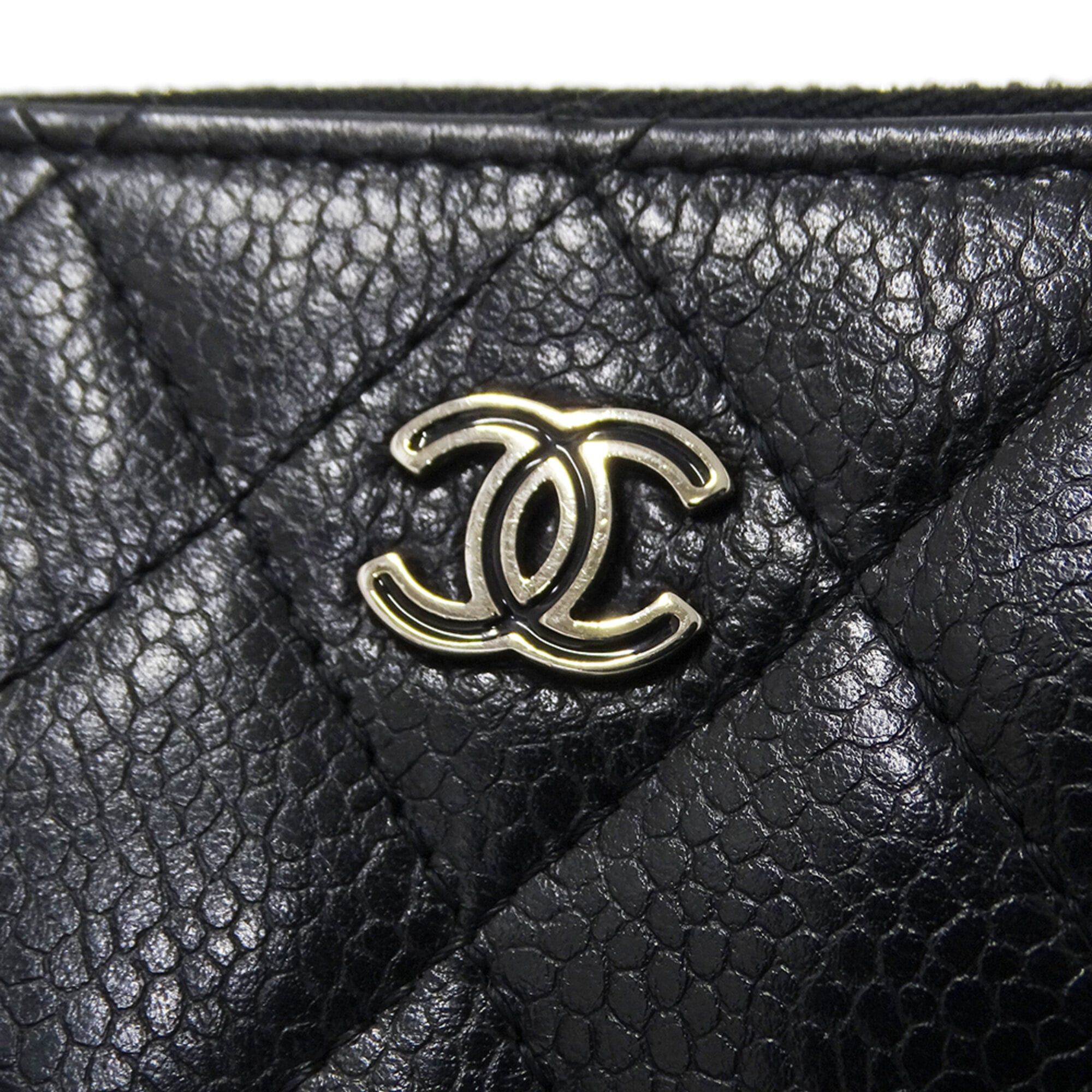 Chanel Chanel Matelassé Women's Tri-fold Wallet, Caviar Leather, Black with Silver Hardware, Mini Wallet Size ONE SIZE - 12 Thumbnail