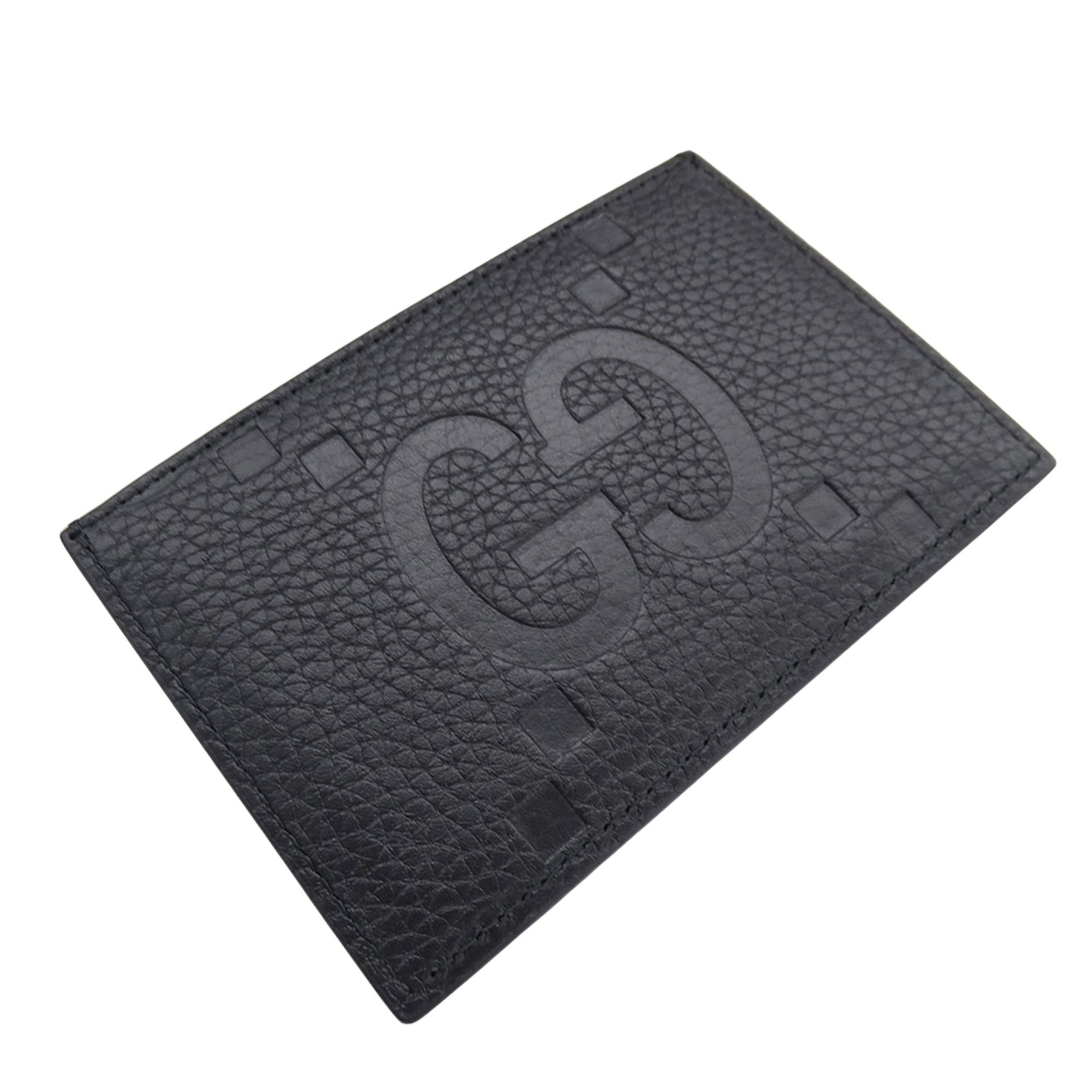Gucci Gucci business card holder/card case for women and men, brand name, Jumbo GG Maxi, leather, black, 812681 Size ONE SIZE - 6 Thumbnail