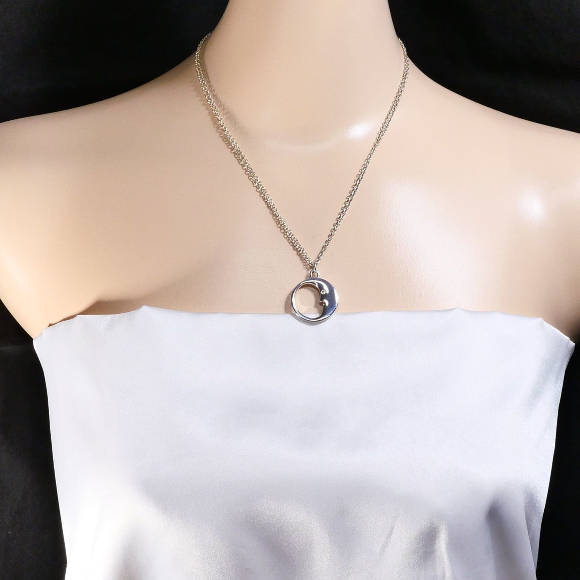 Tiffany & Co. Tiffany & Co. Man in the Moon Silver Necklace, Total Weight 10.2g, 42cm, Like New Condition, Free Gift Wrapping Size ONE SIZE - 6 Thumbnail