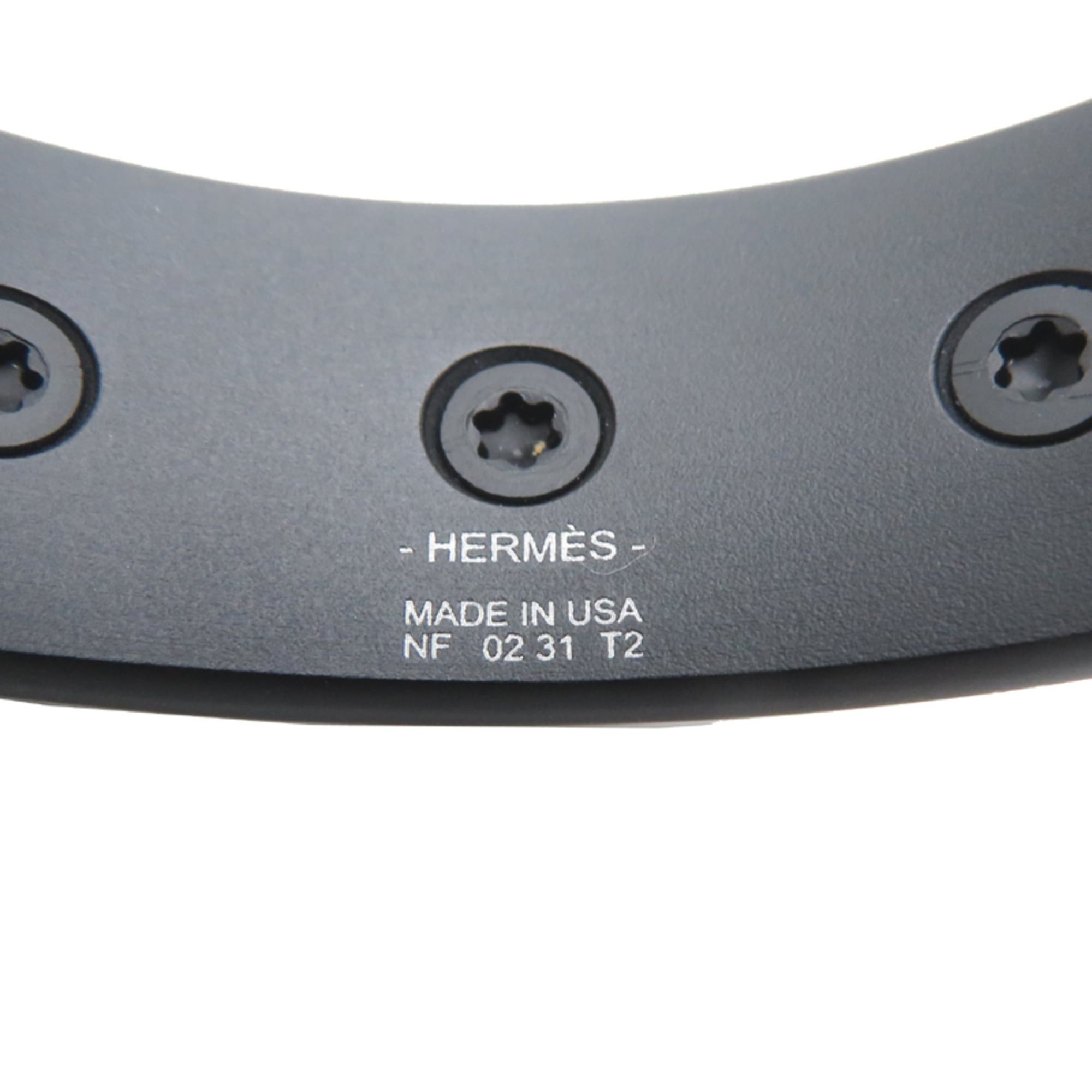 Hermes Hermes Medor Bracelet #T2 (Inner Diameter: 53mm) Women's/Men's Sunset Aluminum Black Size ONE SIZE - 4 Thumbnail