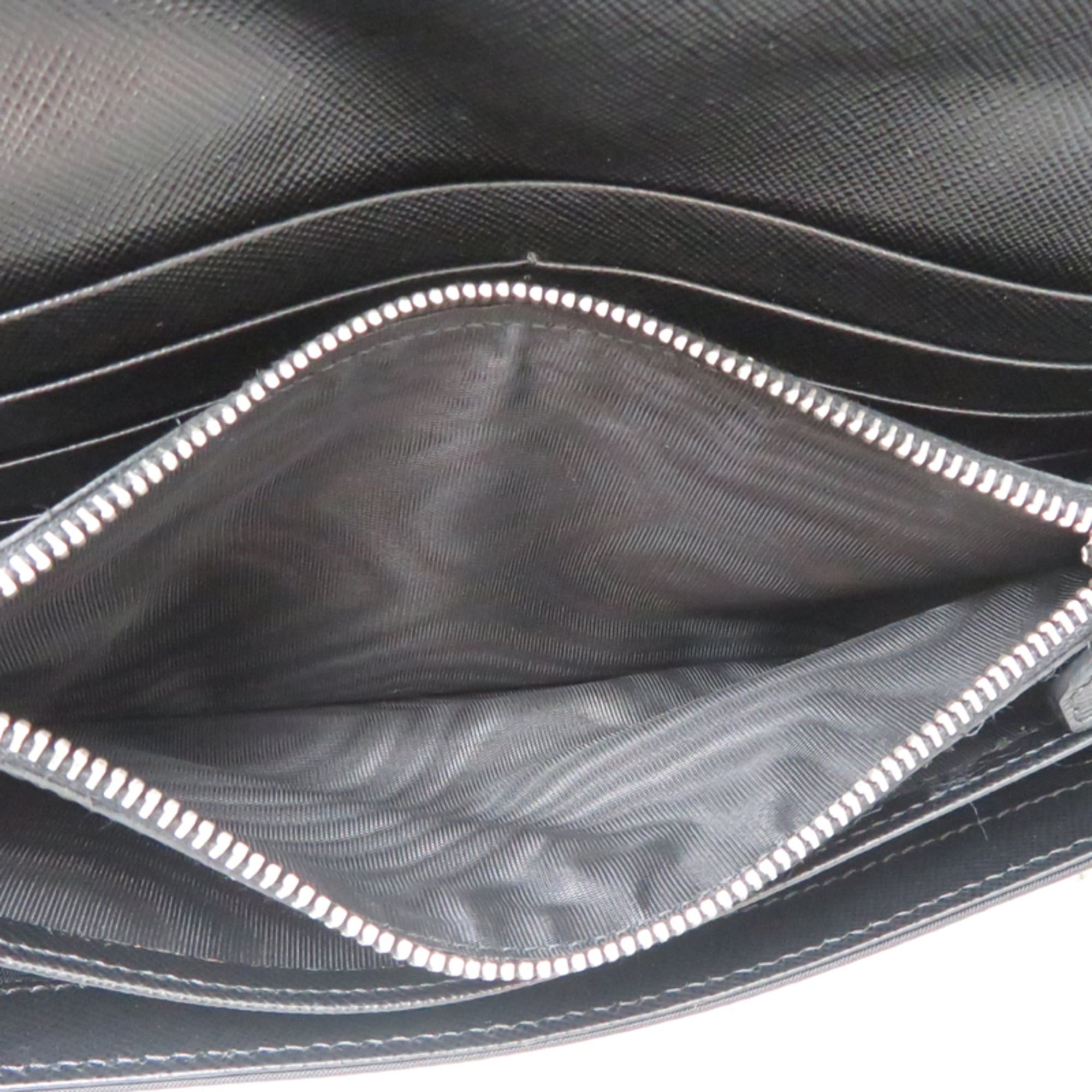 Prada Prada Nylon Flap Wallet, Women's Long 1M1036, Nylon, Black Size ONE SIZE - 6 Thumbnail