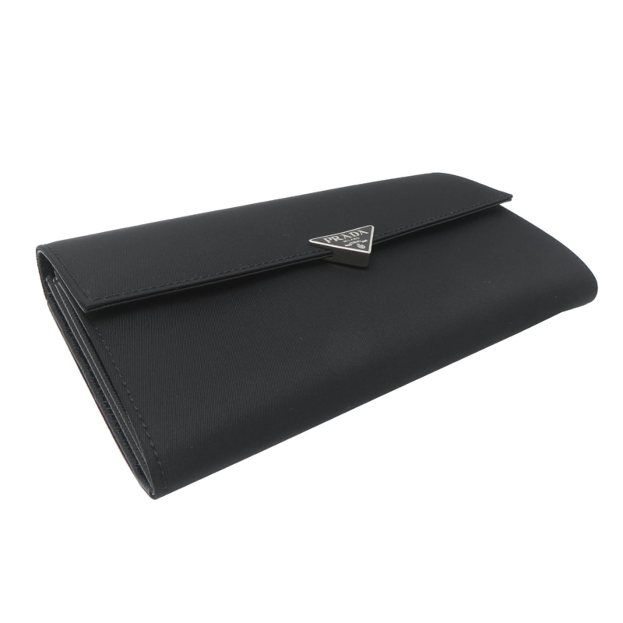 Prada Prada Nylon Flap Wallet, Women's Long 1M1036, Nylon, Black Size ONE SIZE - 3 Thumbnail