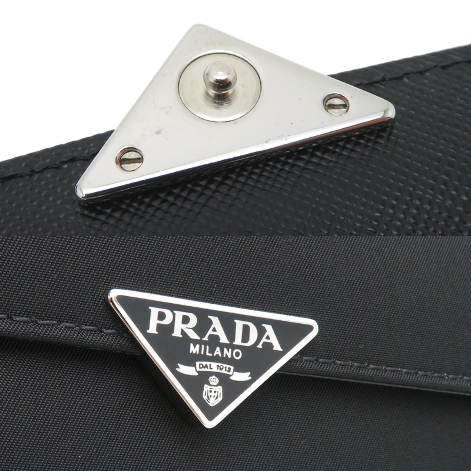 Prada Prada Nylon Flap Wallet, Women's Long 1M1036, Nylon, Black Size ONE SIZE - 9 Thumbnail