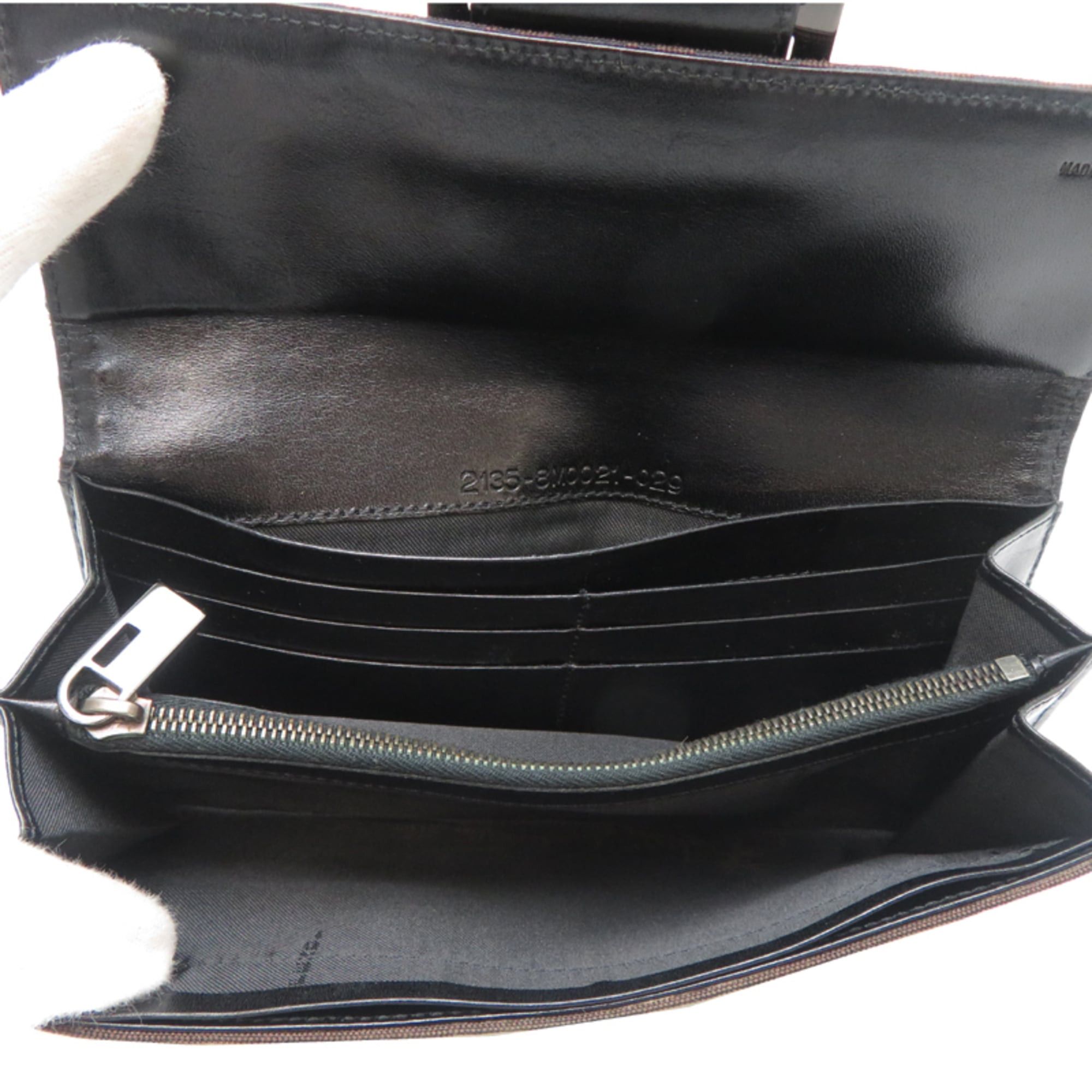 Fendi Fendi Zucchino Canvas Long Wallet for Women and Men, 2135-8M0021, Canvas, Brown Size ONE SIZE - 5 Thumbnail