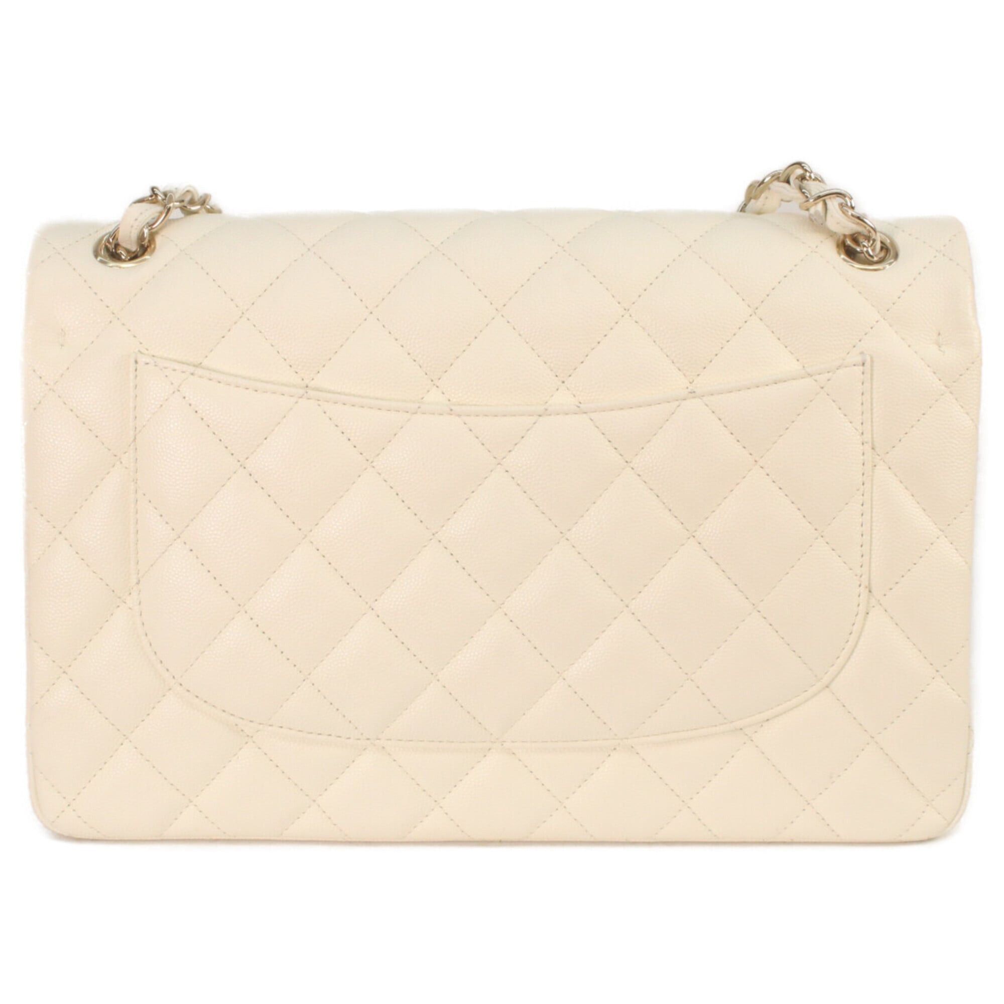 Chanel CHANEL A58600 Ivory Caviar Gold Hardware Double Flap Large Matelassé 30 Shoulder Bag Size ONE SIZE - 5 Thumbnail