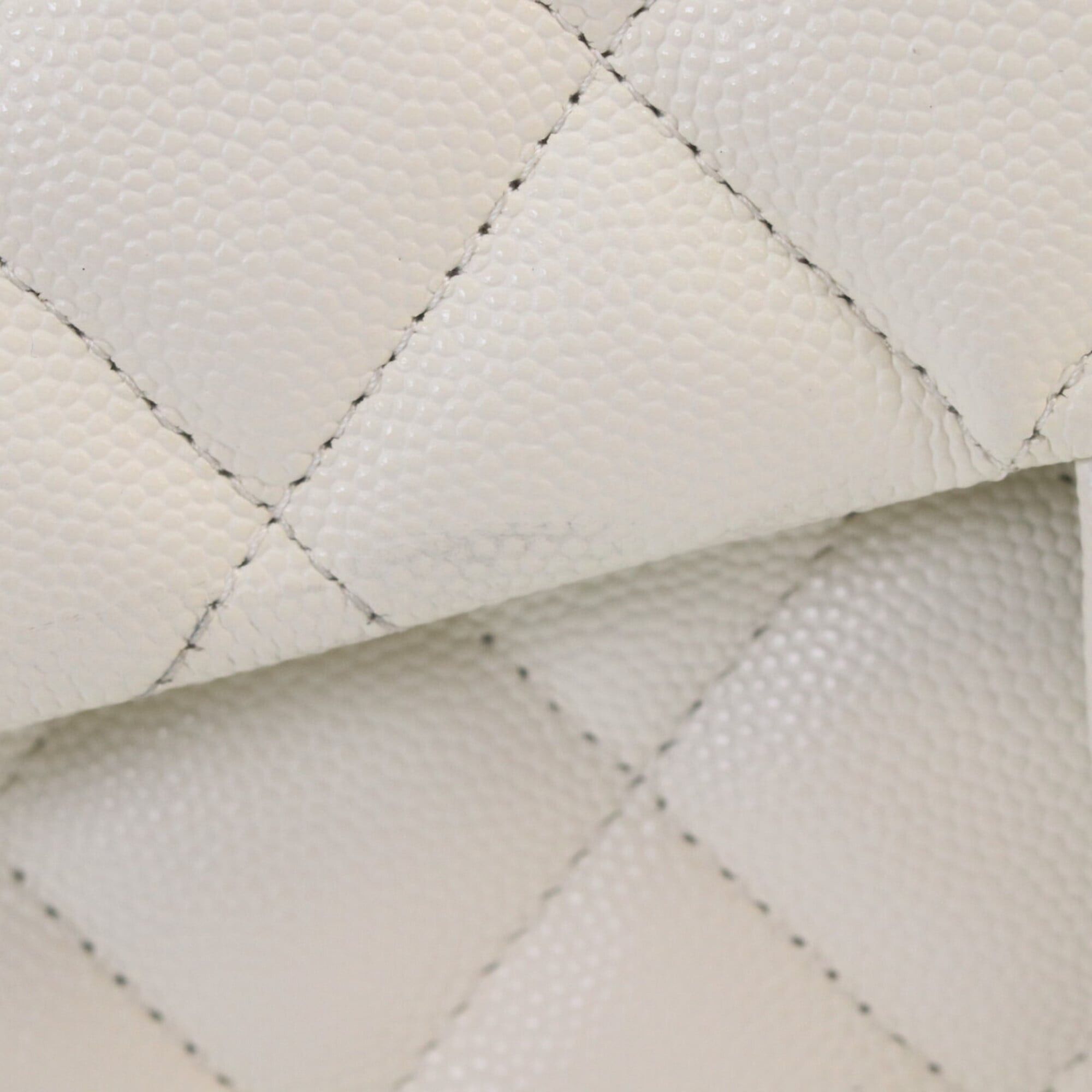 Chanel CHANEL A58600 Ivory Caviar Gold Hardware Double Flap Large Matelassé 30 Shoulder Bag Size ONE SIZE - 3 Thumbnail