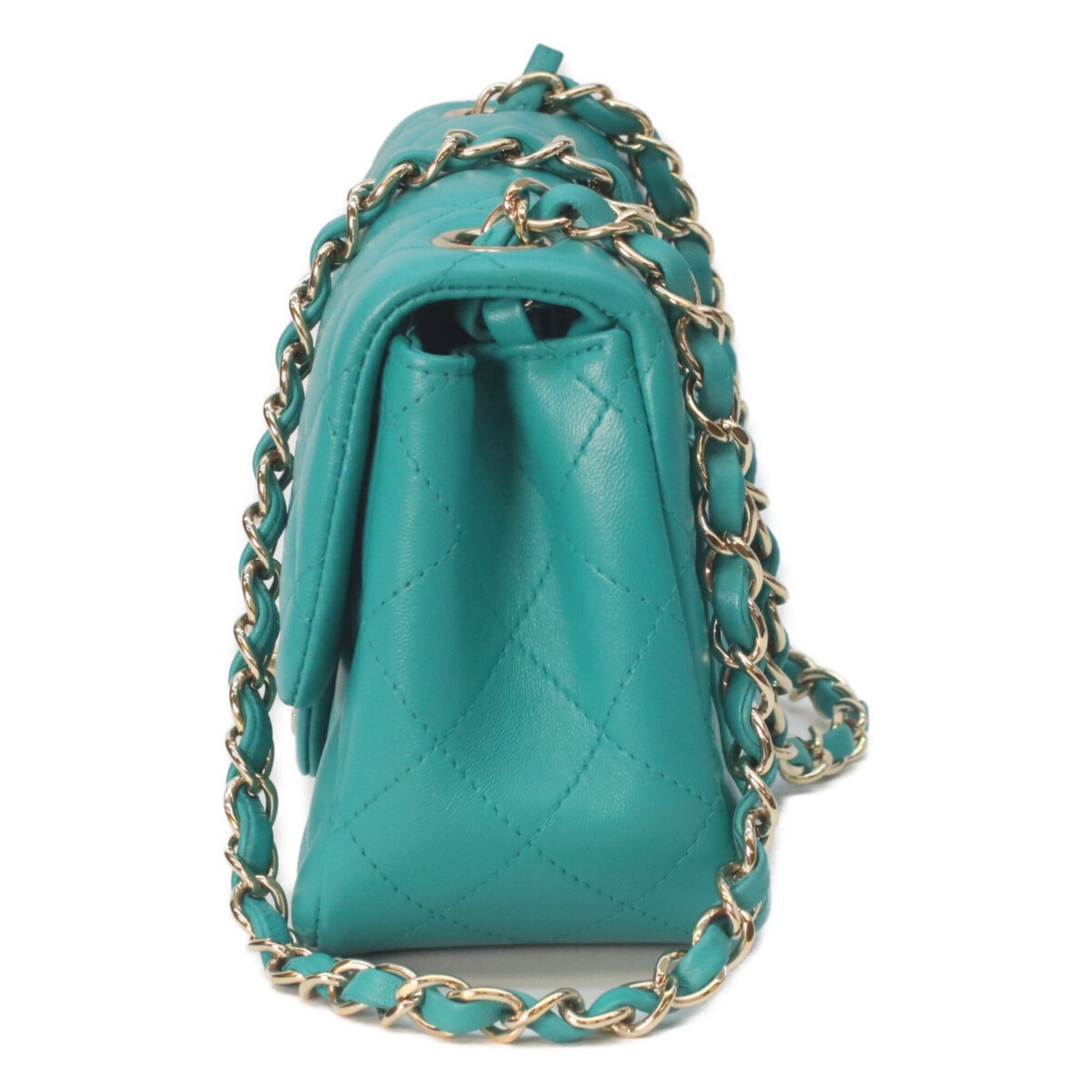 Chanel CHANEL Mini Matelassé 17 Shoulder Bag, No. 23, A35200, Emerald Green Lambskin, Gold Hardware, Women's. Size ONE SIZE - 2 Thumbnail