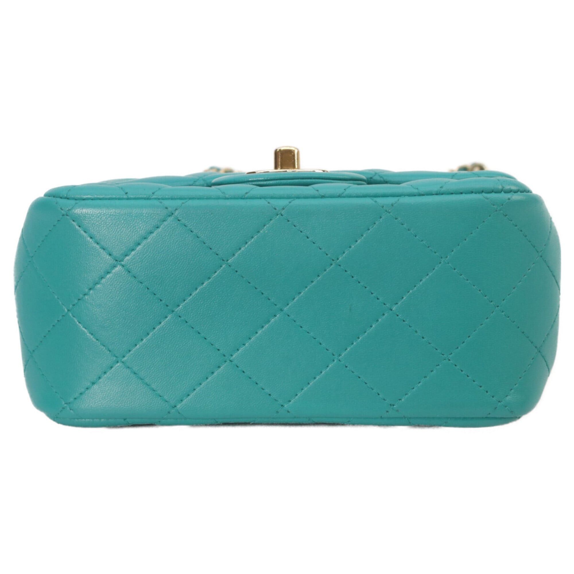 Chanel CHANEL Mini Matelassé 17 Shoulder Bag, No. 23, A35200, Emerald Green Lambskin, Gold Hardware, Women's. Size ONE SIZE - 5 Thumbnail