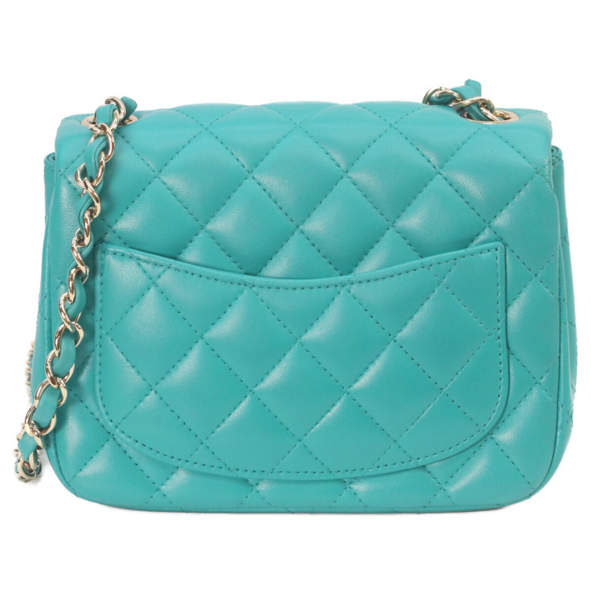 Chanel CHANEL Mini Matelassé 17 Shoulder Bag, No. 23, A35200, Emerald Green Lambskin, Gold Hardware, Women's. Size ONE SIZE - 3 Thumbnail