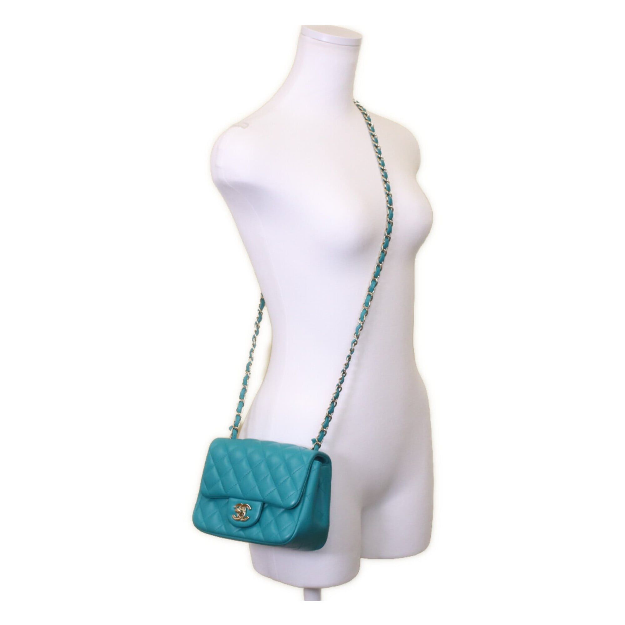 Chanel CHANEL Mini Matelassé 17 Shoulder Bag, No. 23, A35200, Emerald Green Lambskin, Gold Hardware, Women's. Size ONE SIZE - 9 Thumbnail