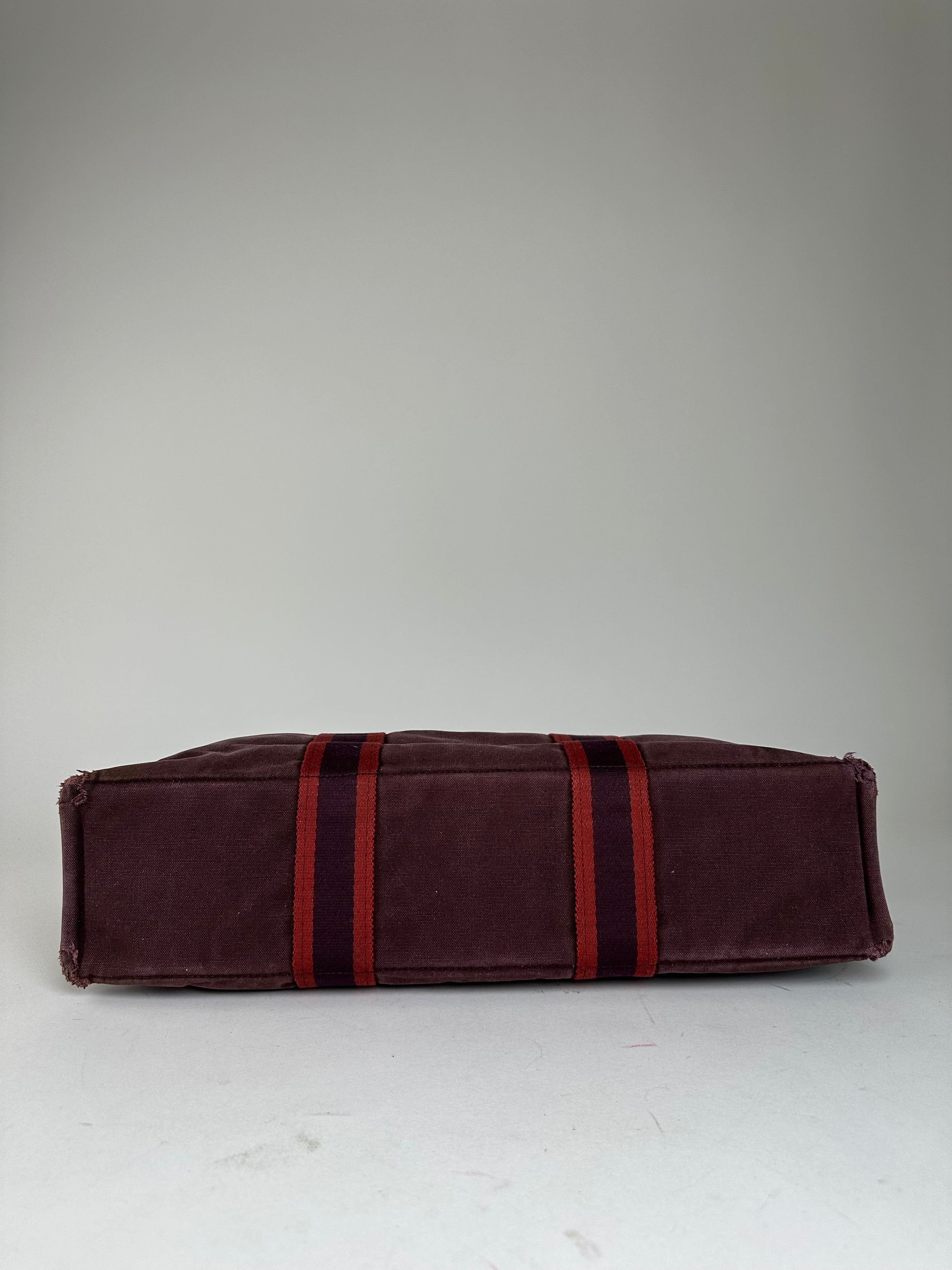 Other Vintage Hermes Fourre Tout Canvas Tote Bag Burgundy Red Size ONE SIZE - 9 Thumbnail
