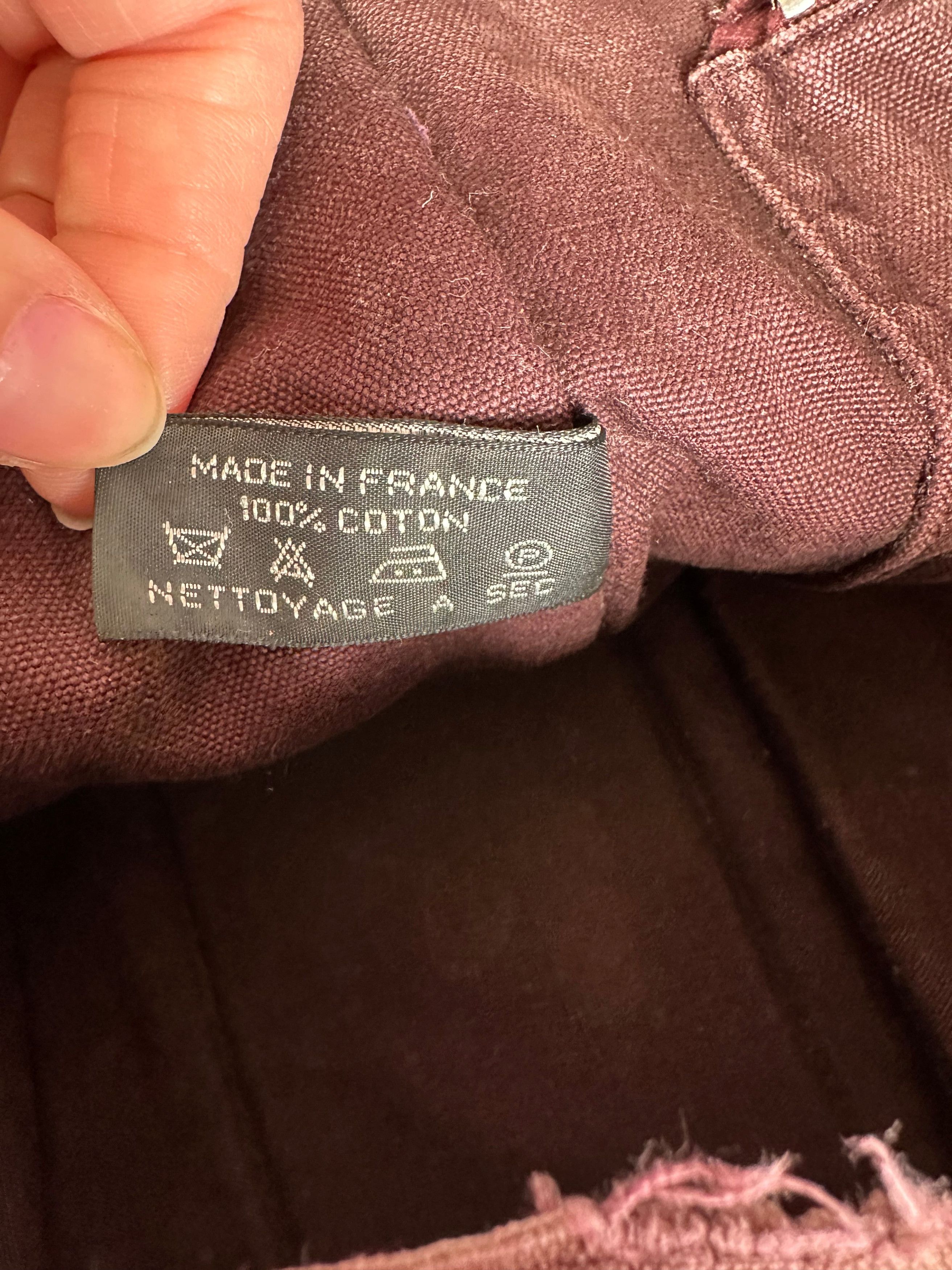 Other Vintage Hermes Fourre Tout Canvas Tote Bag Burgundy Red Size ONE SIZE - 7 Thumbnail