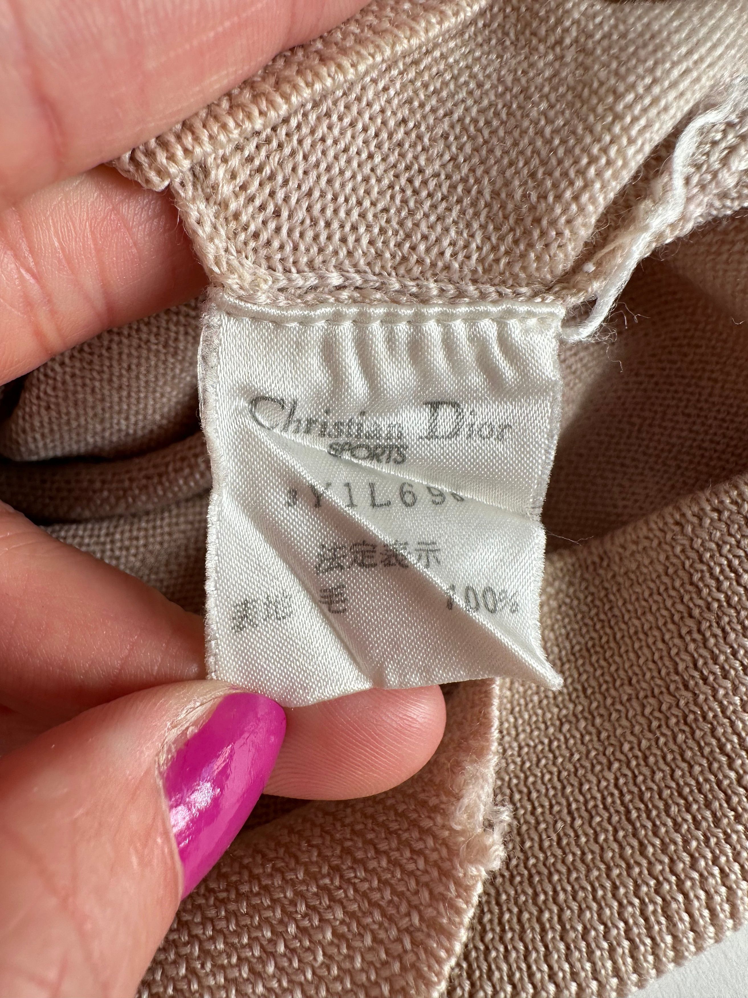 Dior Vintage Sports Wool Pointelle Knit Pullover Pink Beige M Size M / US 6-8 / IT 42-44 - 8 Thumbnail