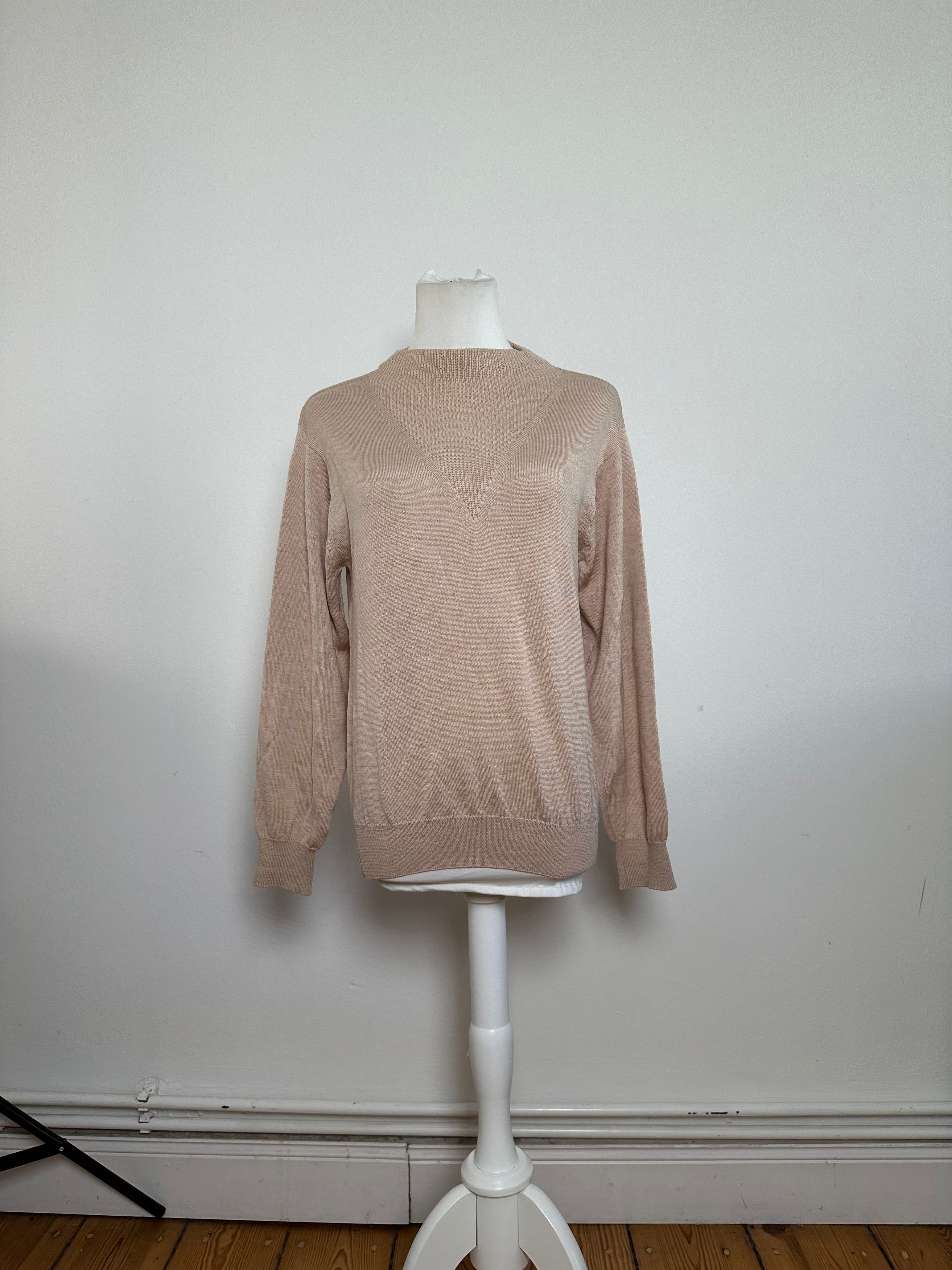 Dior Vintage Sports Wool Pointelle Knit Pullover Pink Beige M Size M / US 6-8 / IT 42-44 - 11 Thumbnail