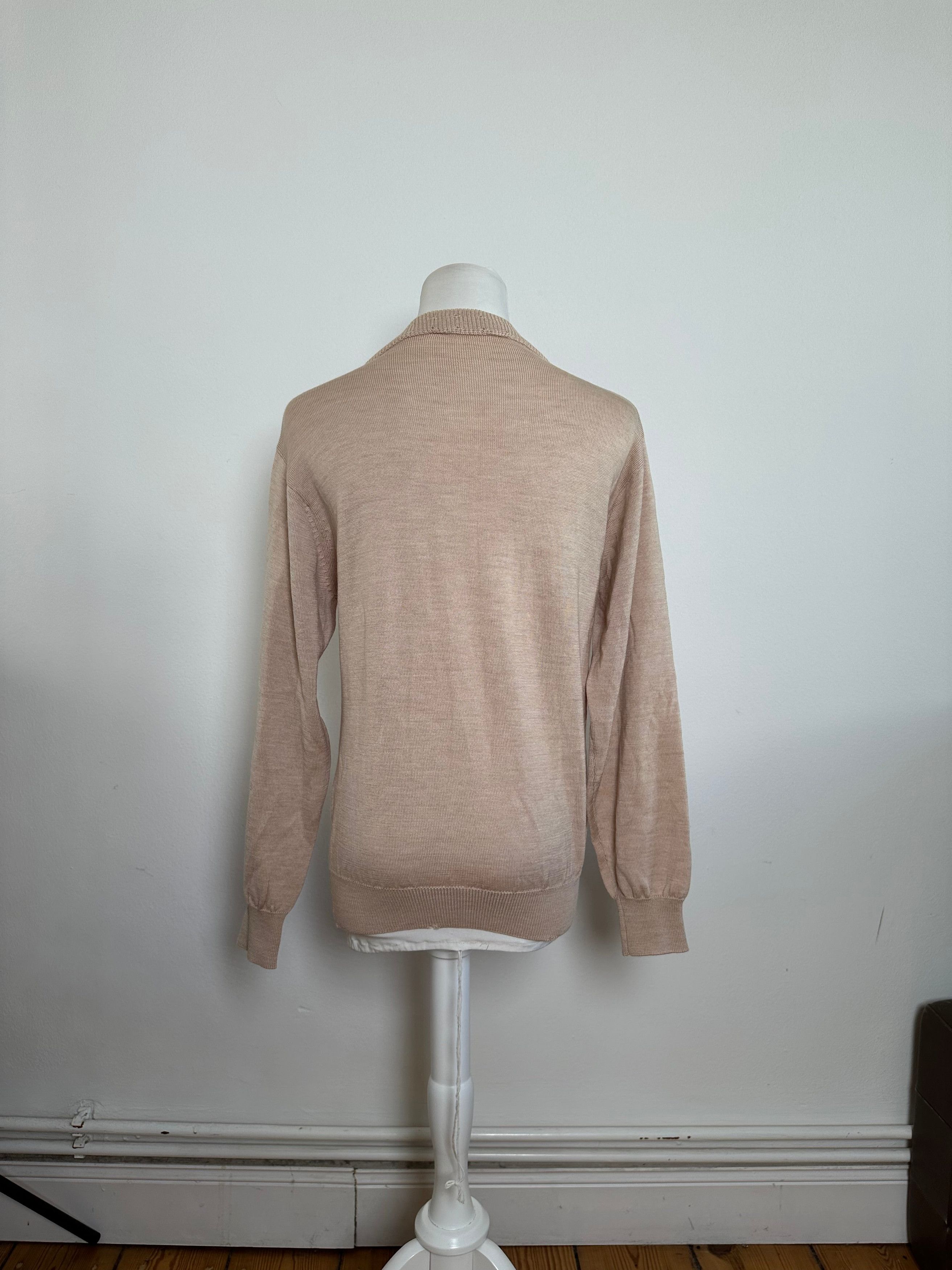 Dior Vintage Sports Wool Pointelle Knit Pullover Pink Beige M Size M / US 6-8 / IT 42-44 - 3 Thumbnail