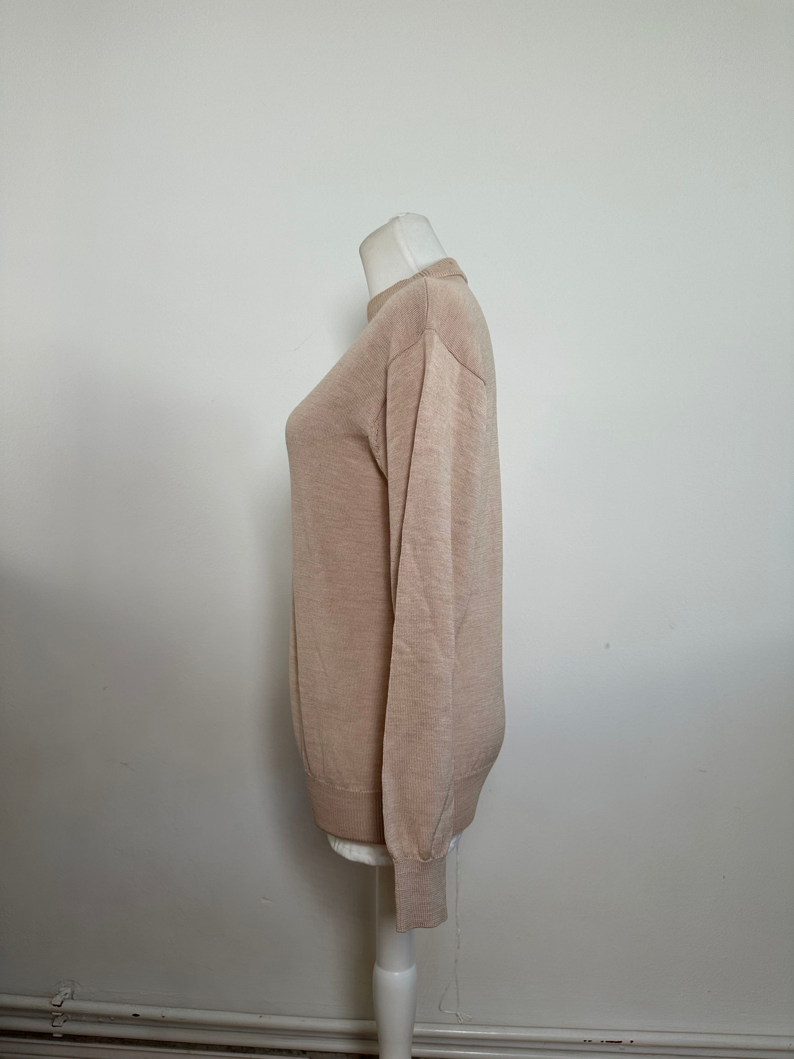 Dior Vintage Sports Wool Pointelle Knit Pullover Pink Beige M Size M / US 6-8 / IT 42-44 - 2 Thumbnail