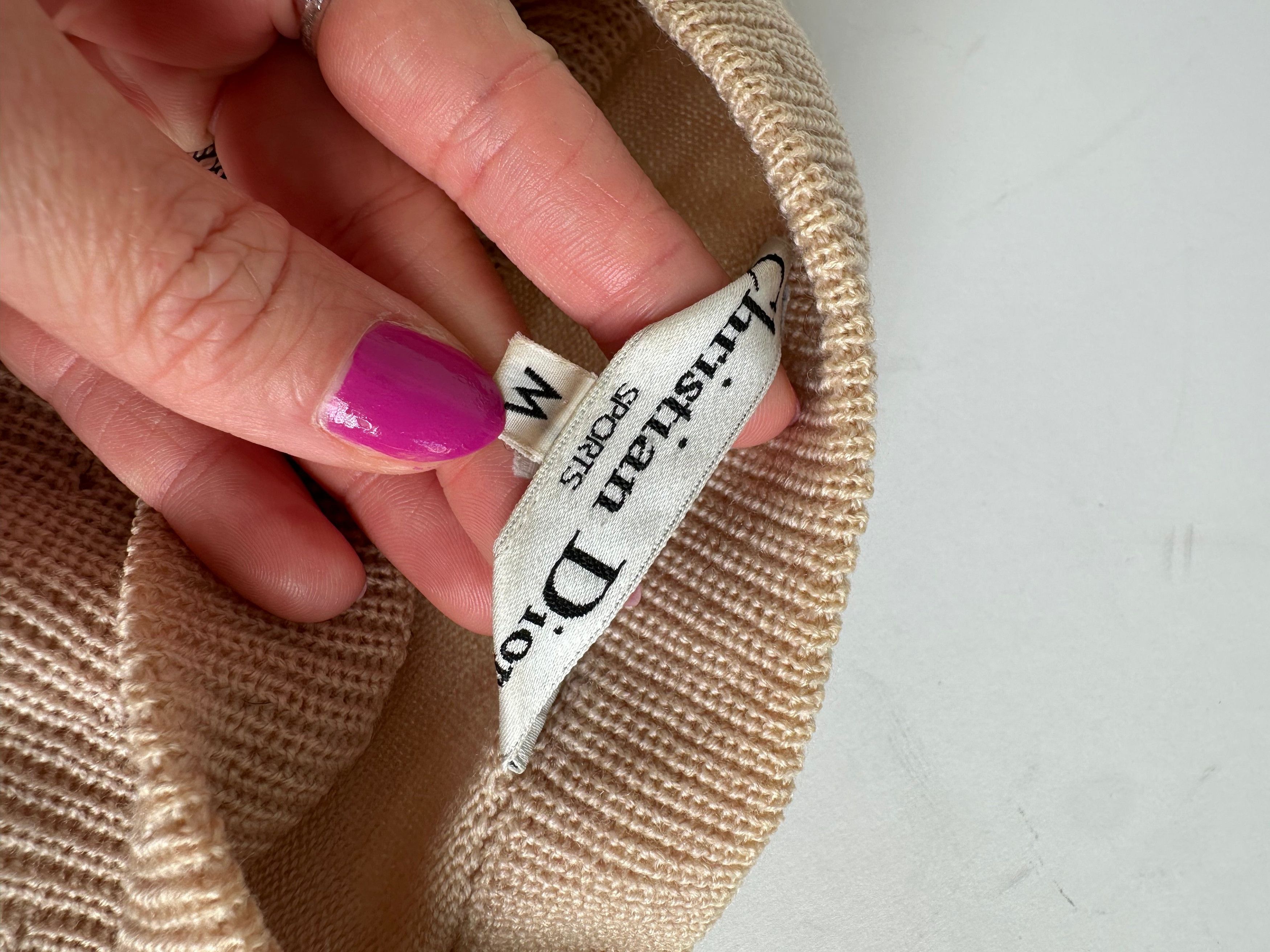 Dior Vintage Sports Wool Pointelle Knit Pullover Pink Beige M Size M / US 6-8 / IT 42-44 - 5 Thumbnail