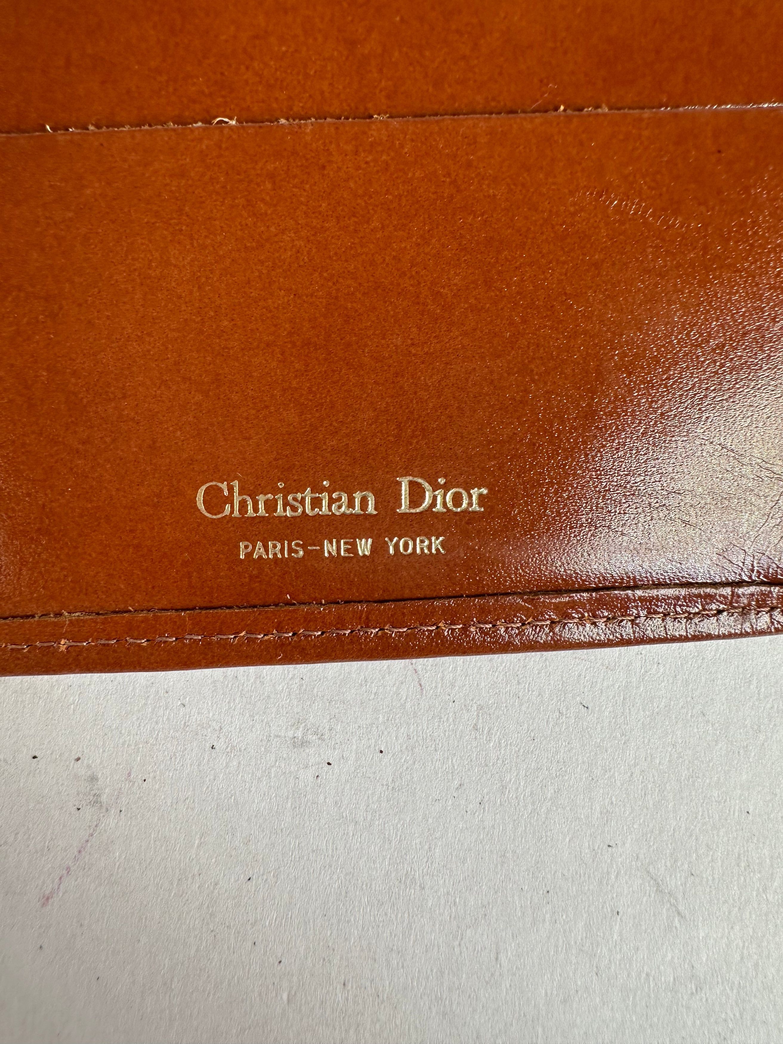 Dior Vintage Paris-New York Leather Bifold Wallet Cognac Size ONE SIZE - 4 Thumbnail