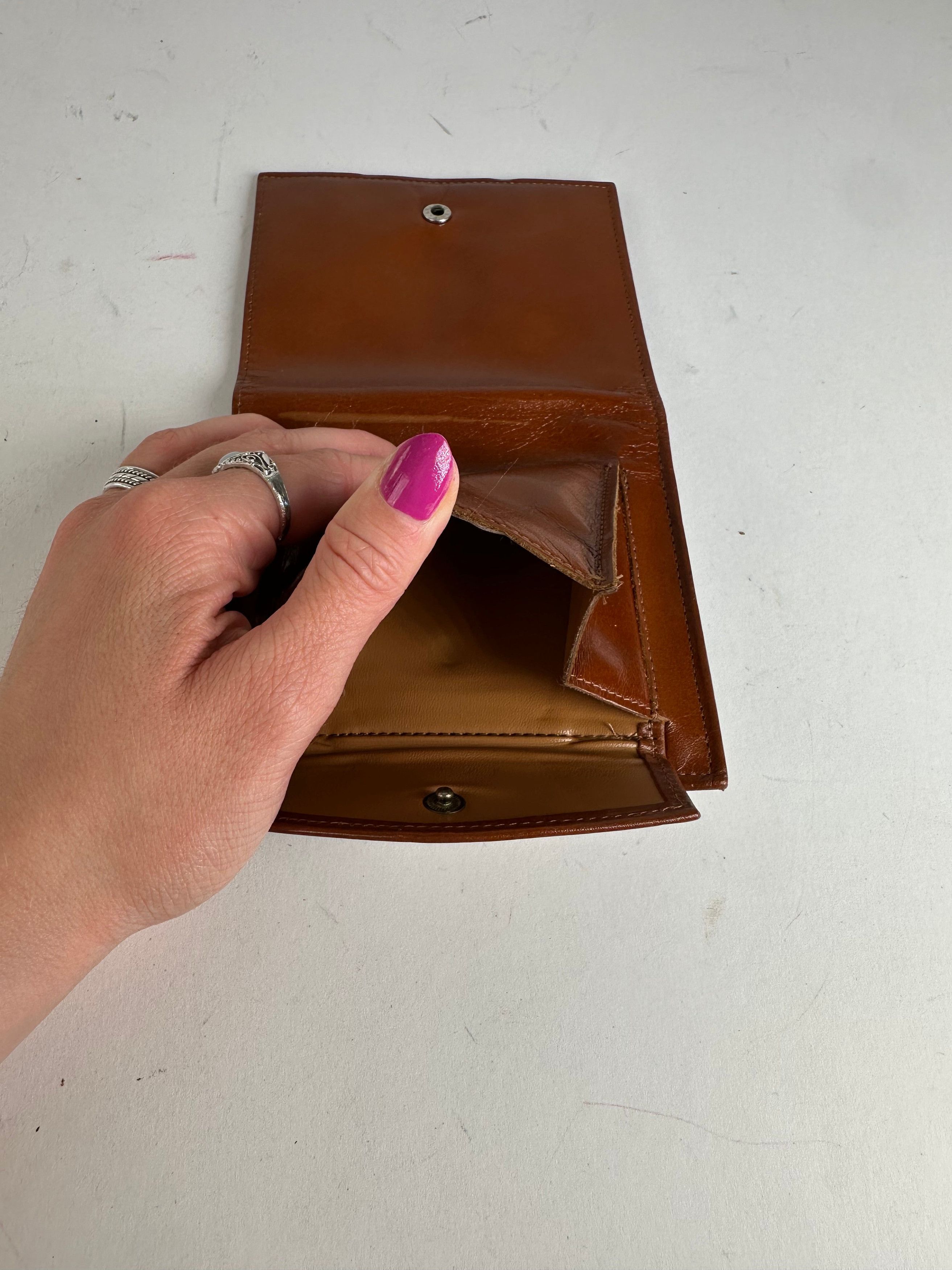 Dior Vintage Paris-New York Leather Bifold Wallet Cognac Size ONE SIZE - 7 Thumbnail