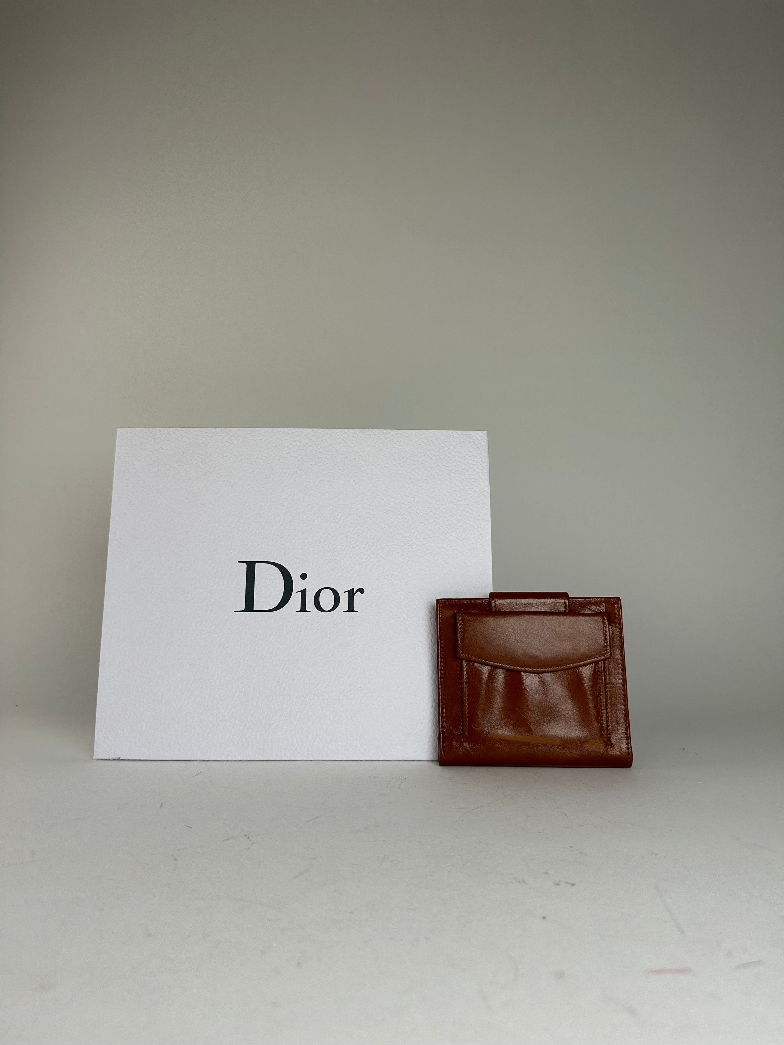 Dior Vintage Paris-New York Leather Bifold Wallet Cognac Size ONE SIZE - 2 Thumbnail